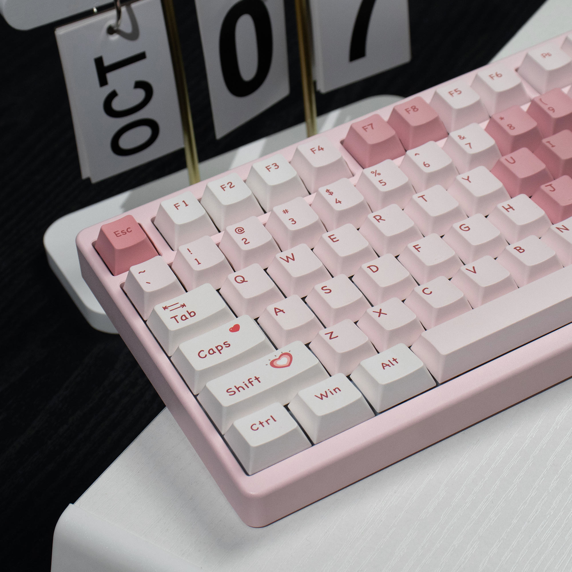 Keycap Cherry Mintcaps Trái tim hồng PBT Dyesub
