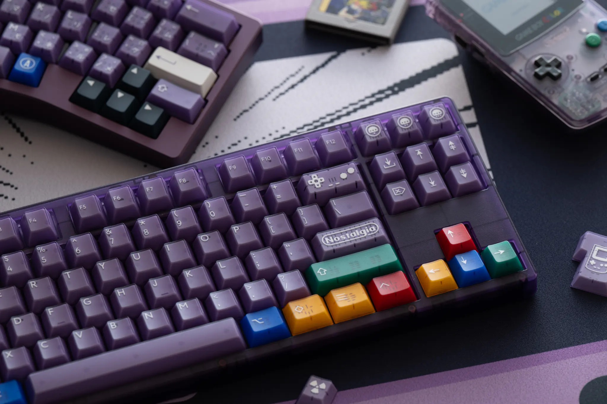 Keycap PBTfans Atomic Purple R2 Cherry PBT Doubleshot