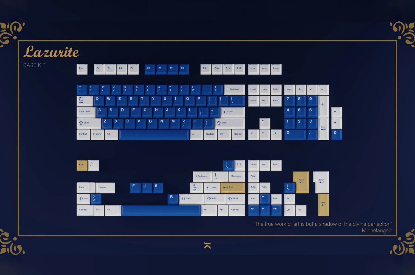 Keycap Cherry GMK CYL Lazurite ABS Doubleshot