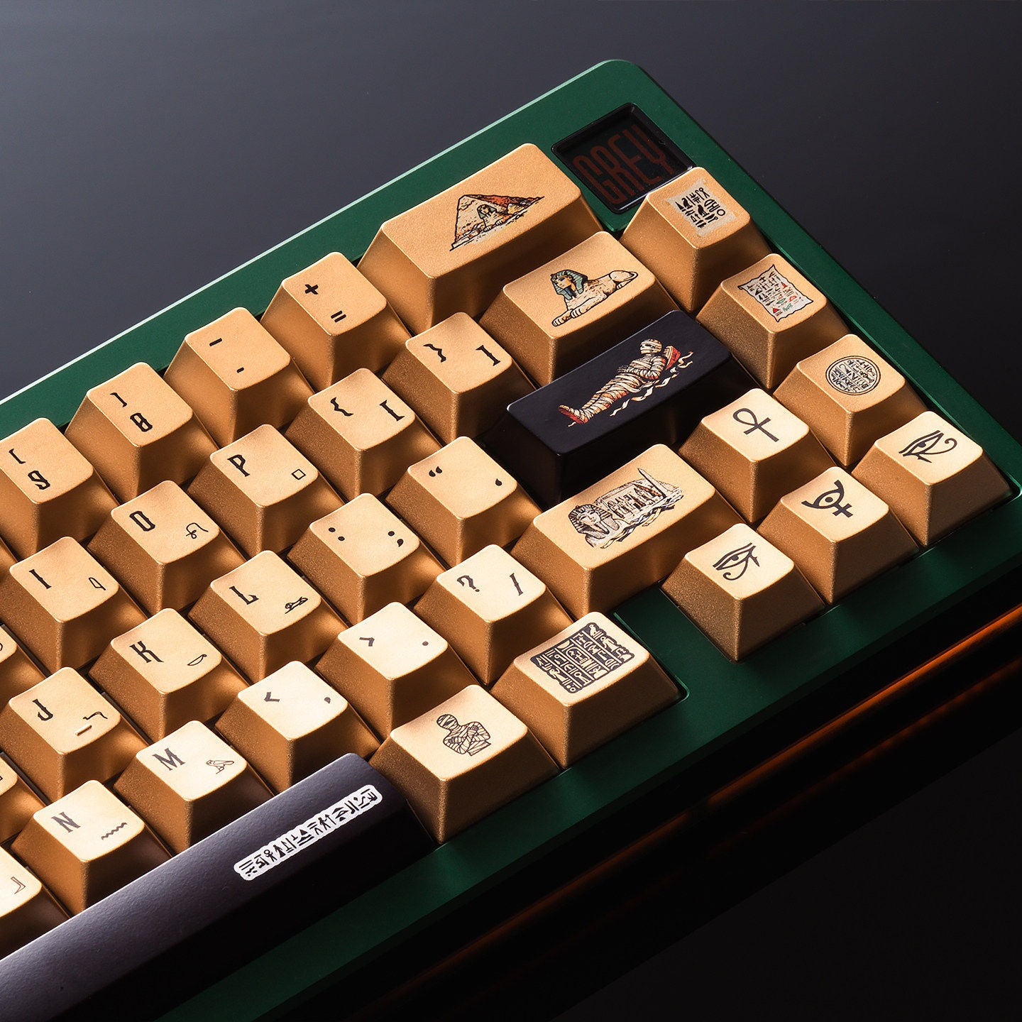 [In Stock] Keycap Cherry TapTempo Gold Egypt PBT Dyesub
