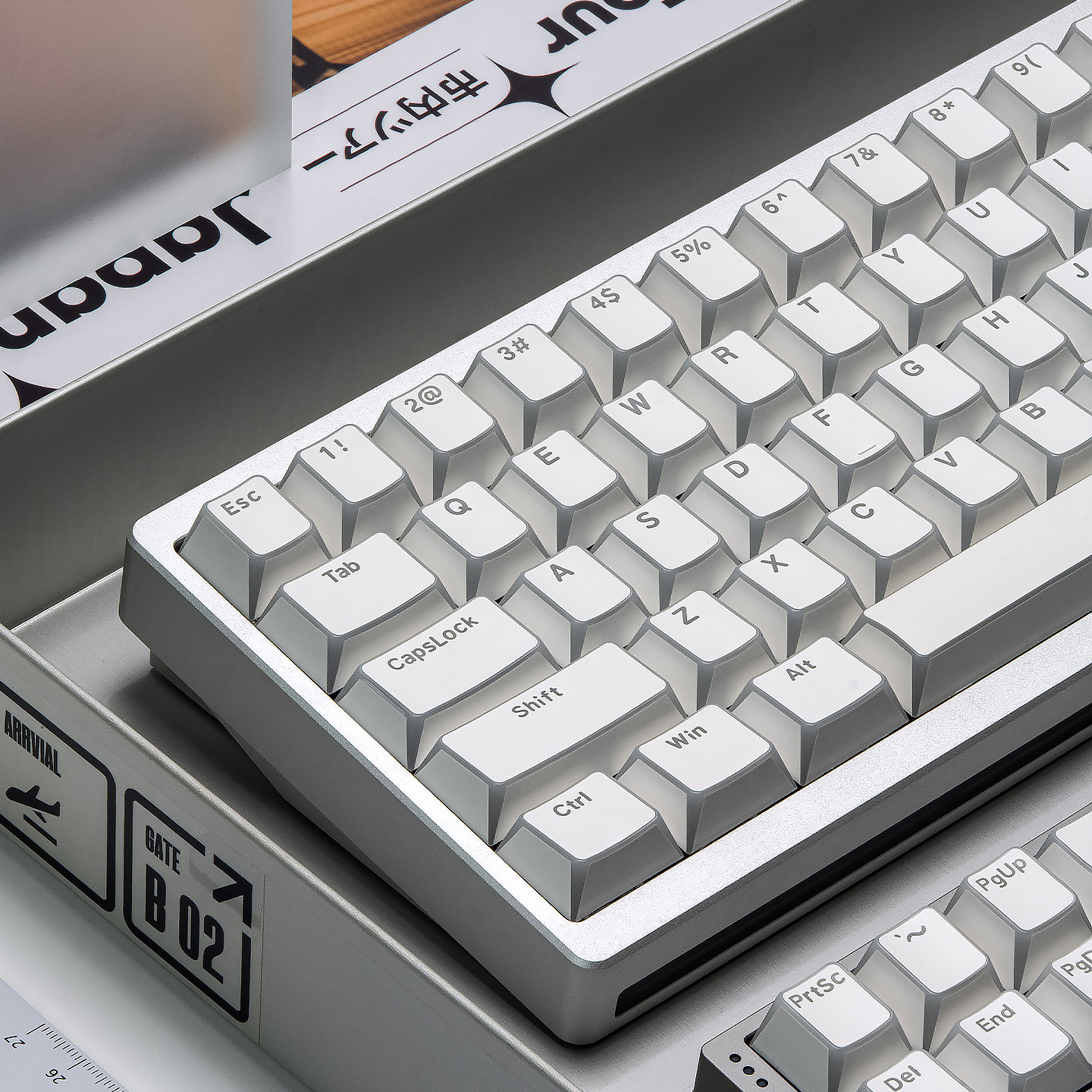 Keycap Mintcap Trắng Xuyên LED Cạnh Viền Cherry PBT