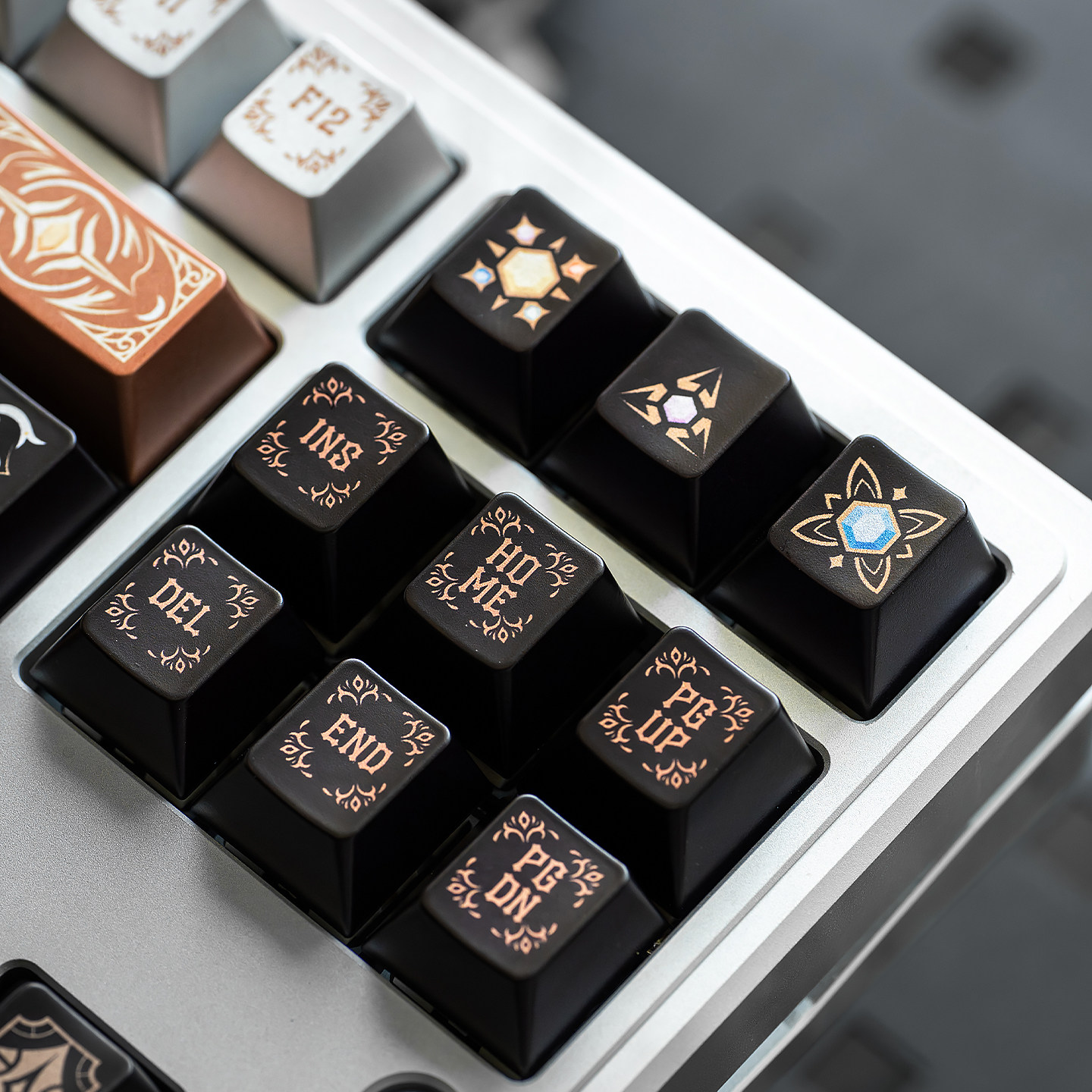 Keycap Cherry TapTempo Black White Metal PBT Dyesub