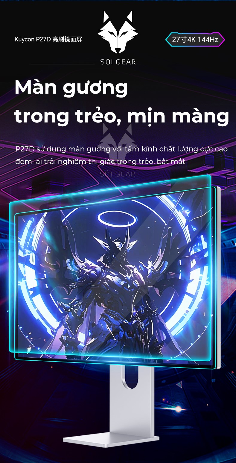 Màn hình Kuycon IPS 4K 144Hz 27 Inch P27D