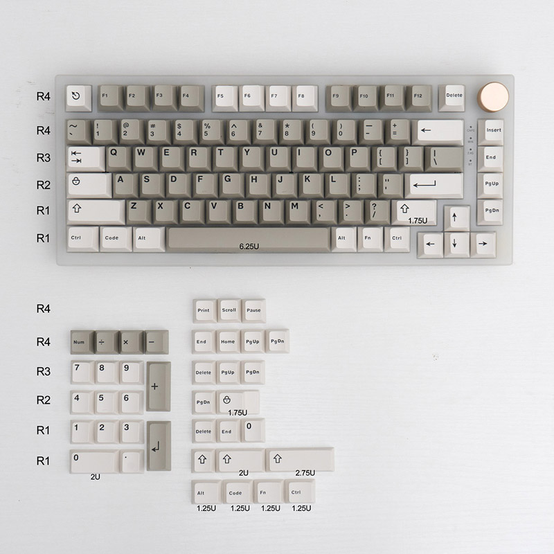 Keycap Mintcaps Cherry 8008 ABS Doubleshot - 111 nút