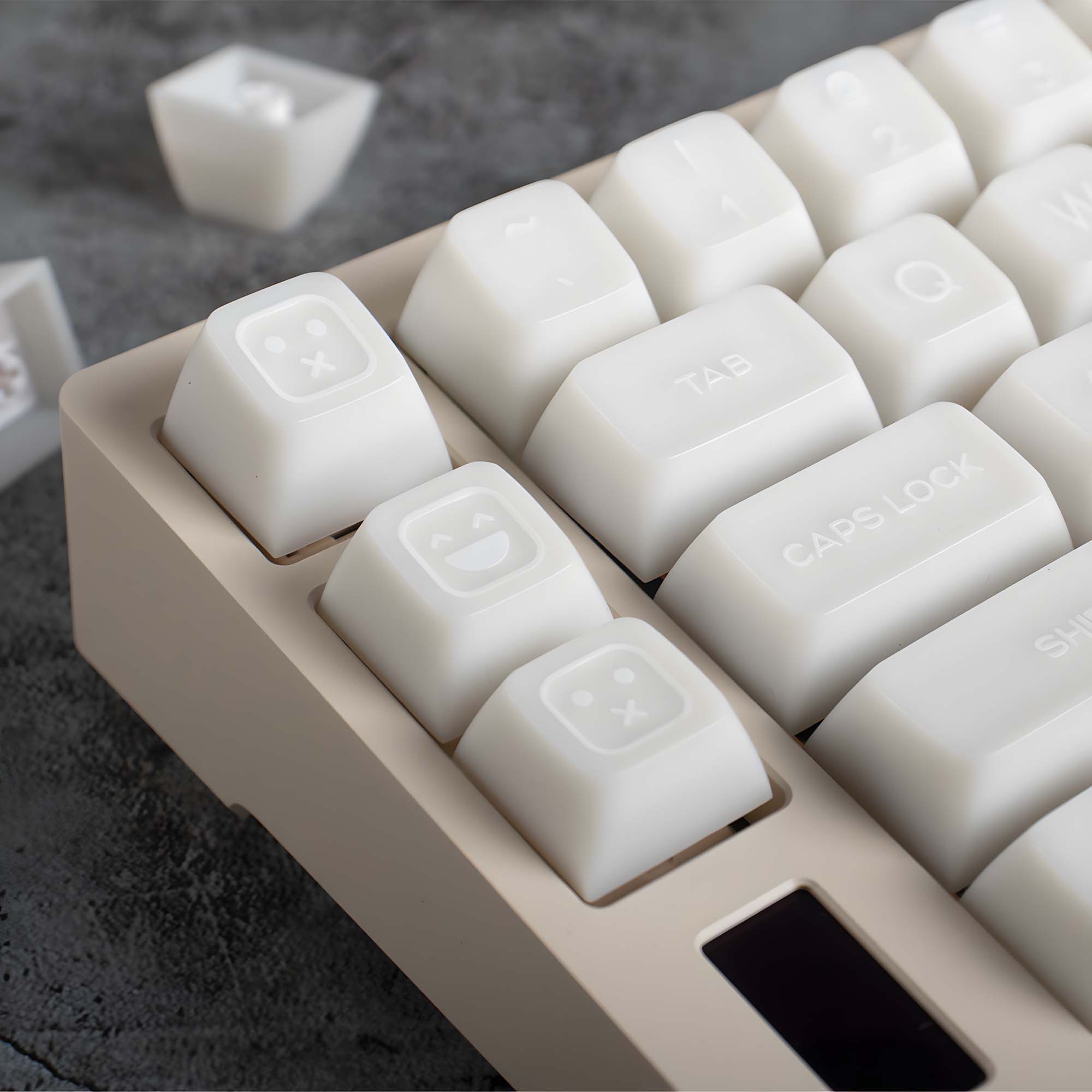Keycap SA White Marble Mintcaps  PBT doubleshot