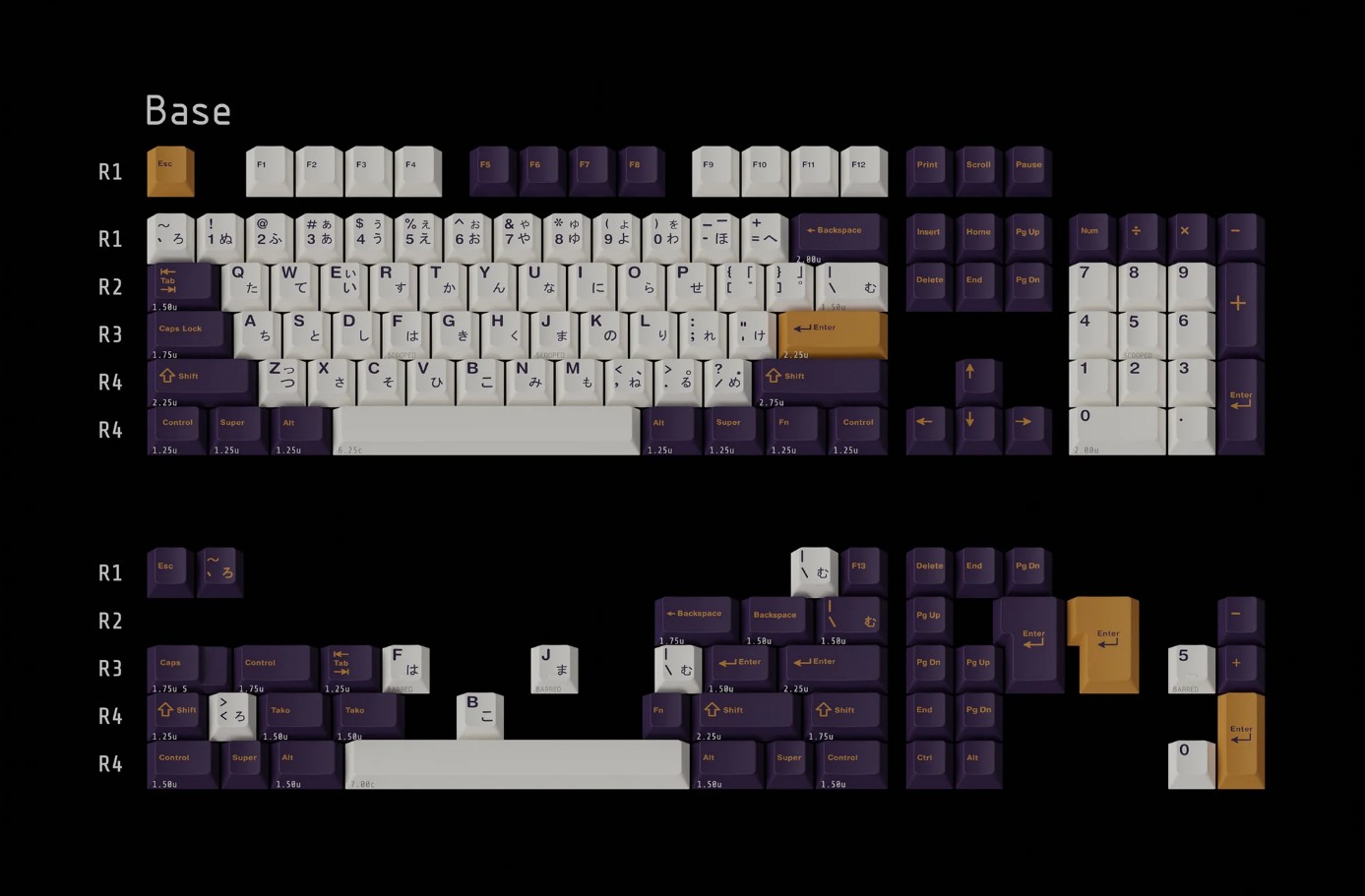 Keycap Cherry GMK CYL Tako ABS Doubleshot