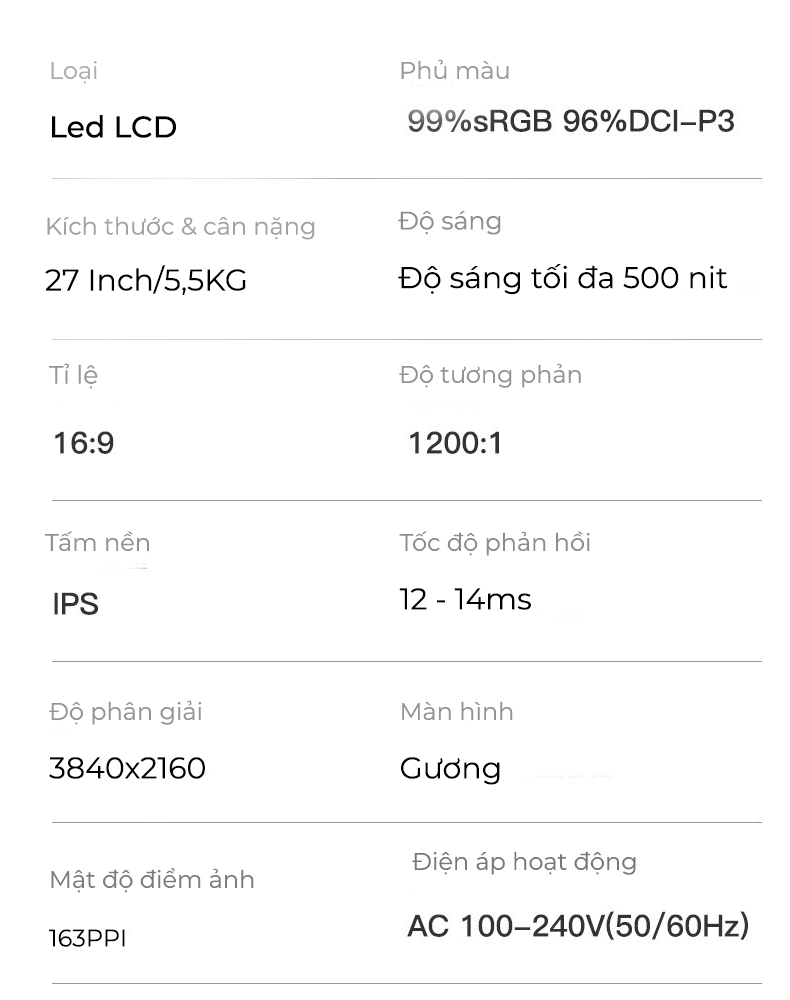 Màn hình Kuycon P27G (27 inch/4K/IPS/60hz/Màn gương)