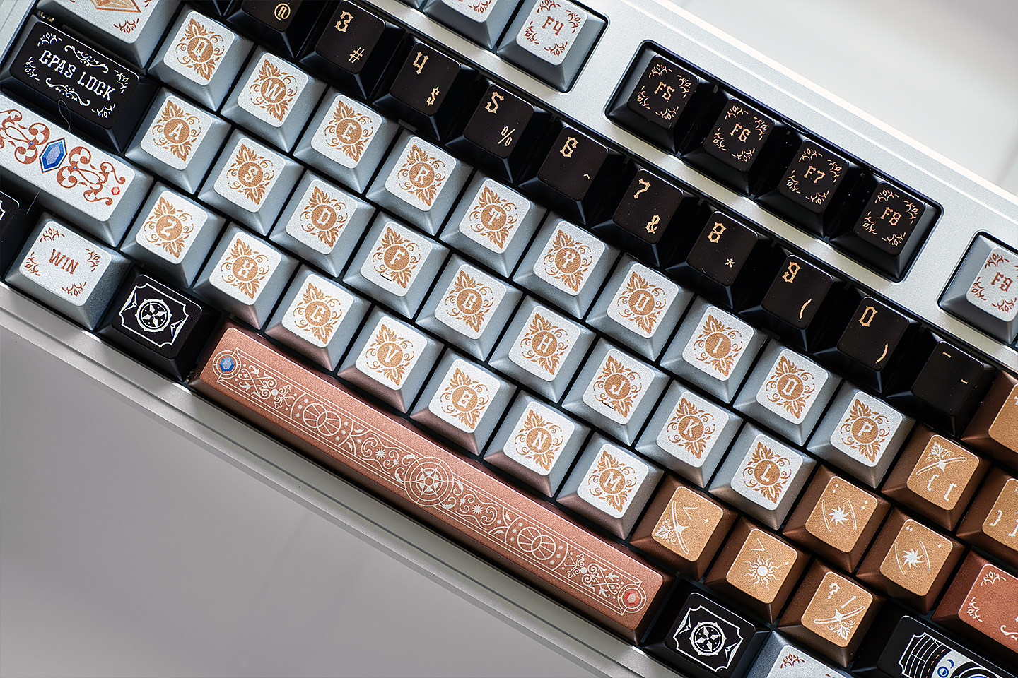 Keycap Cherry TapTempo Black White Metal PBT Dyesub