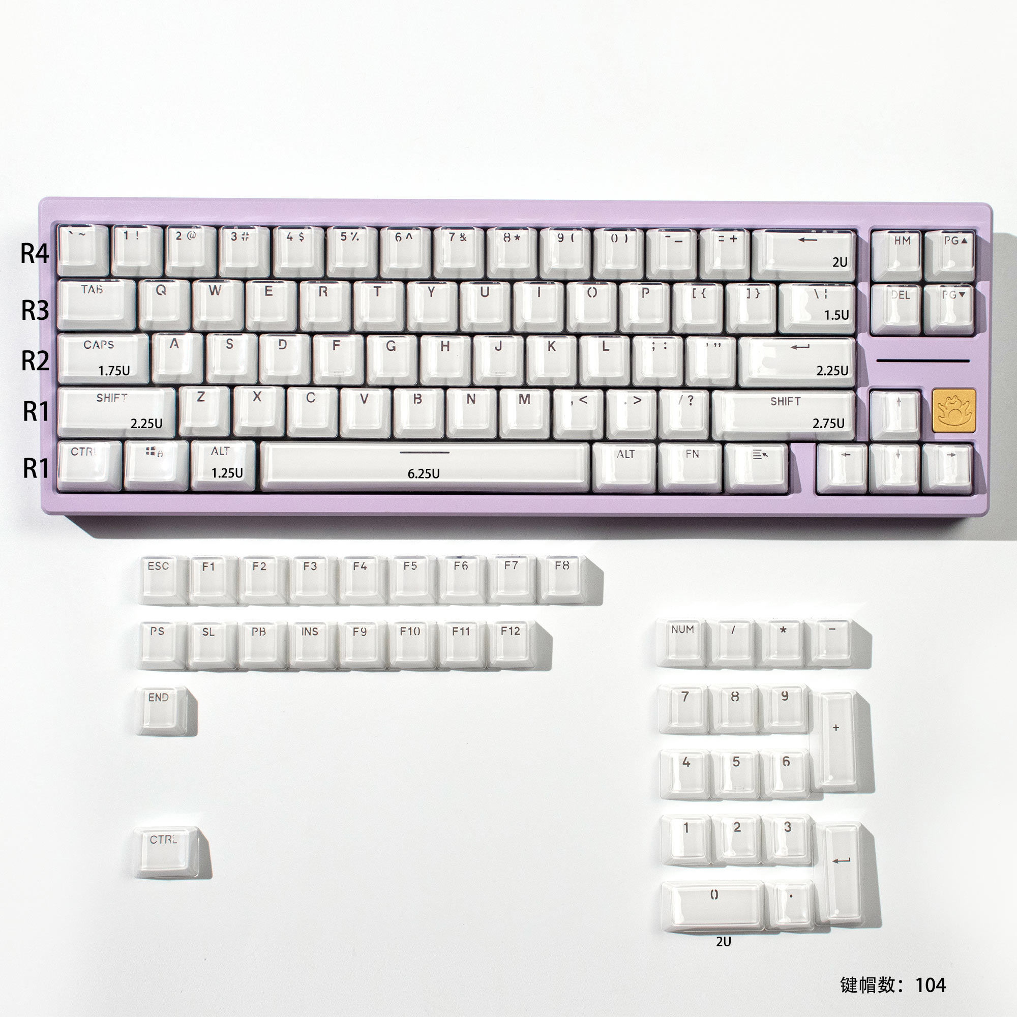 Keycap OEM Mintcaps Crystal Jelly ABS Doubleshot