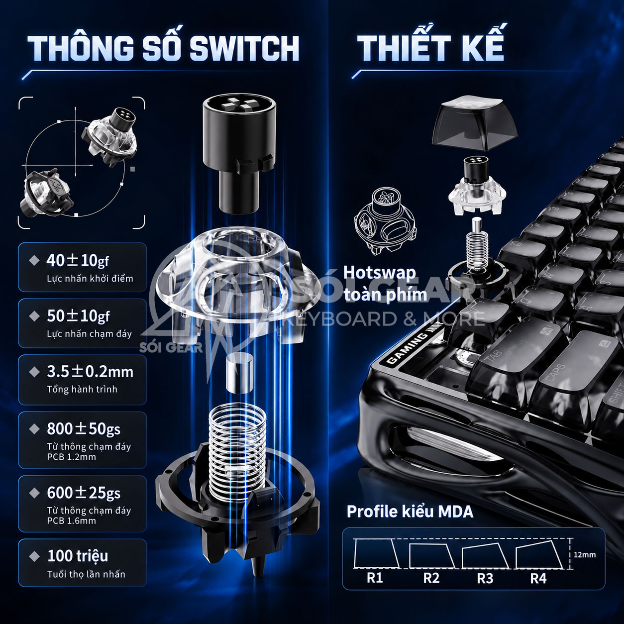 Bàn phím Gravastar Mercury V60 Ultra