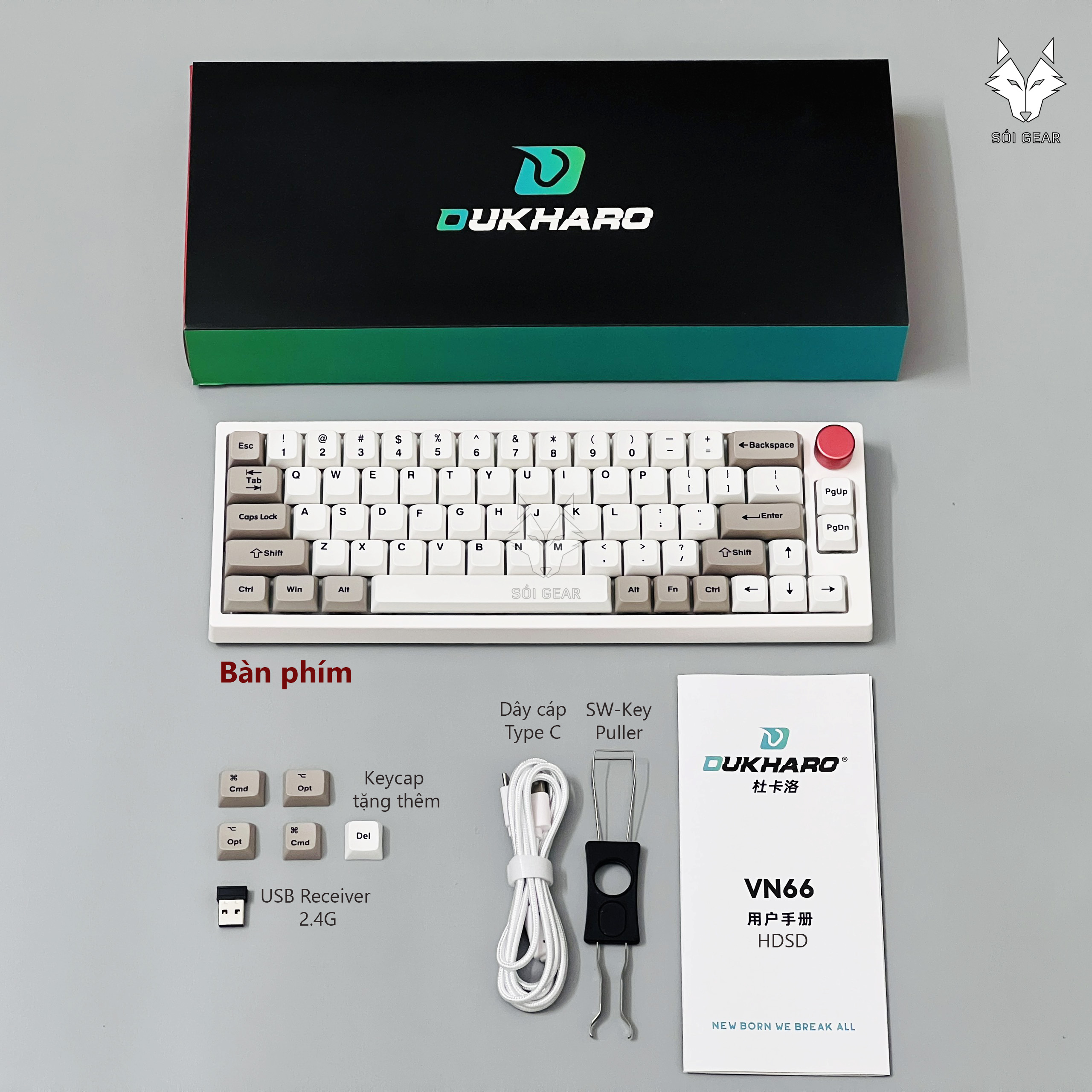 [In Stock] Bàn phím cơ DUKHARO VN66