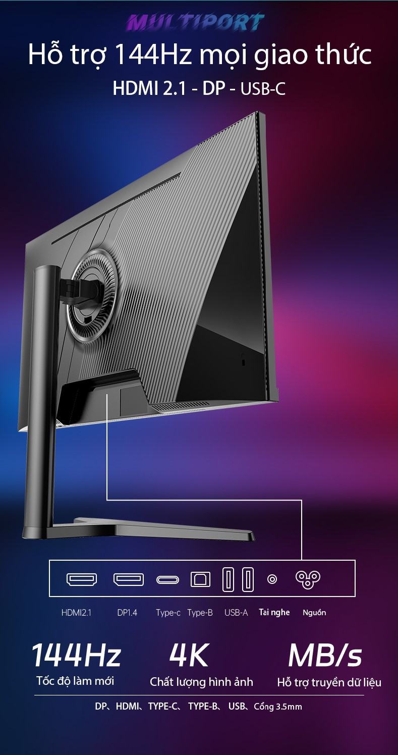 Màn hình Kuycon IPS 4K 144Hz 32Inch M32KB