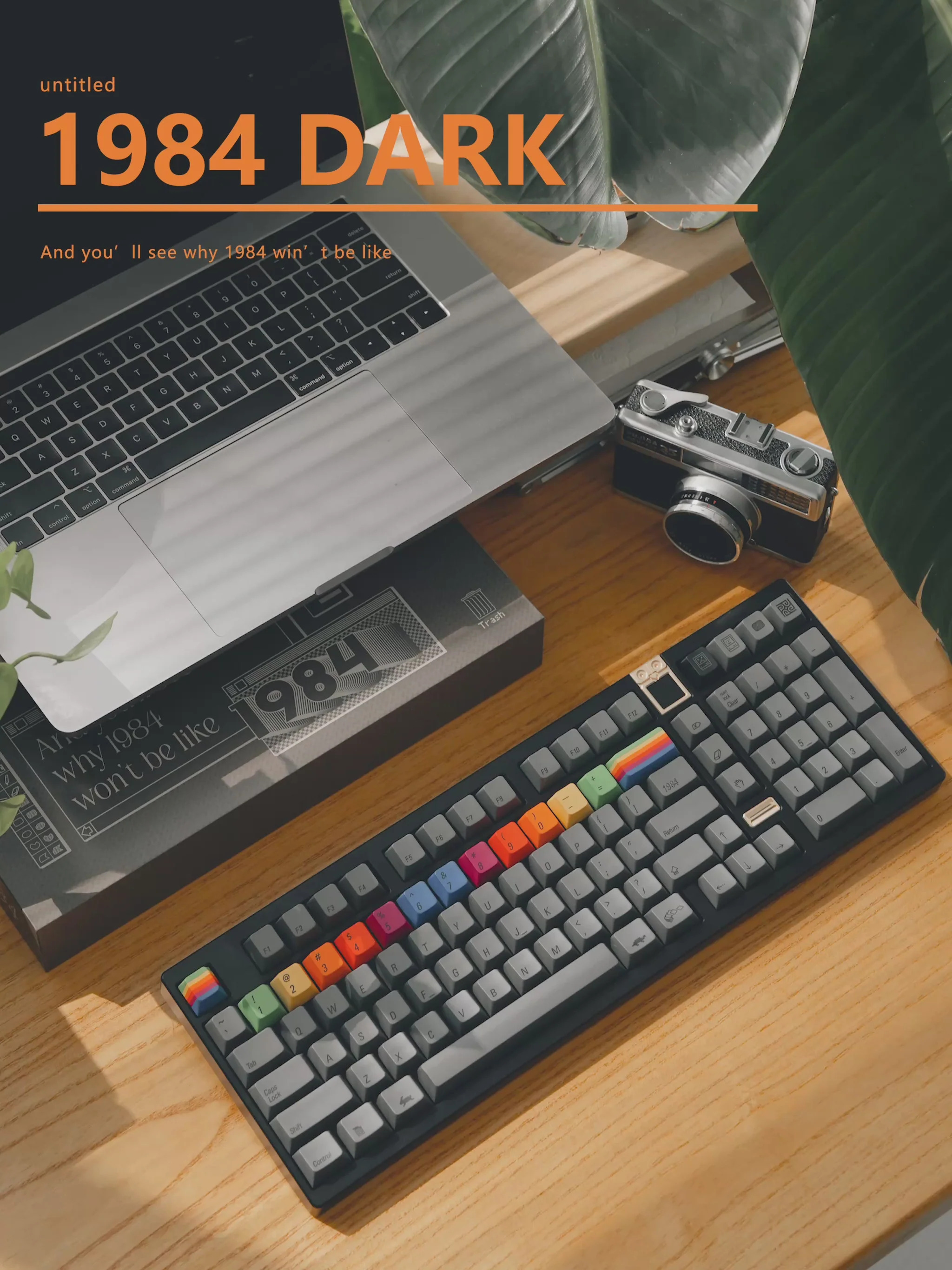 Keycap PBTfans 1984 Dark Cherry PBT Dyesub