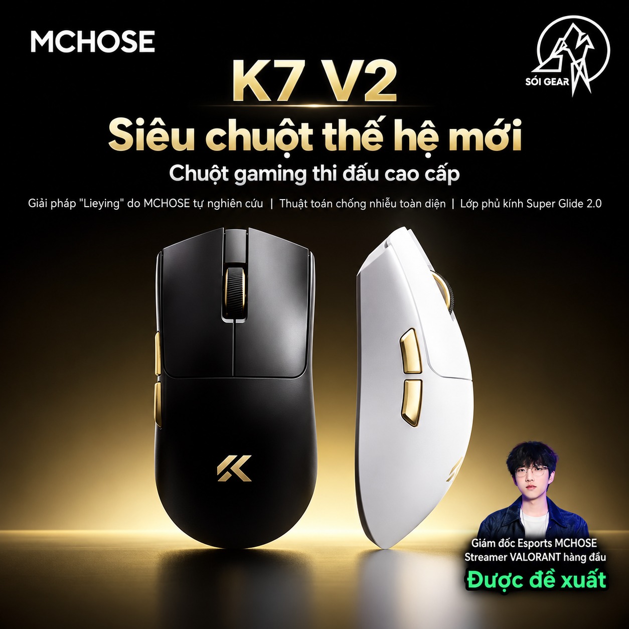 [Instock] Chuột Gaming Không dây Mchose K7 V2 | K7 V2 Ultra+