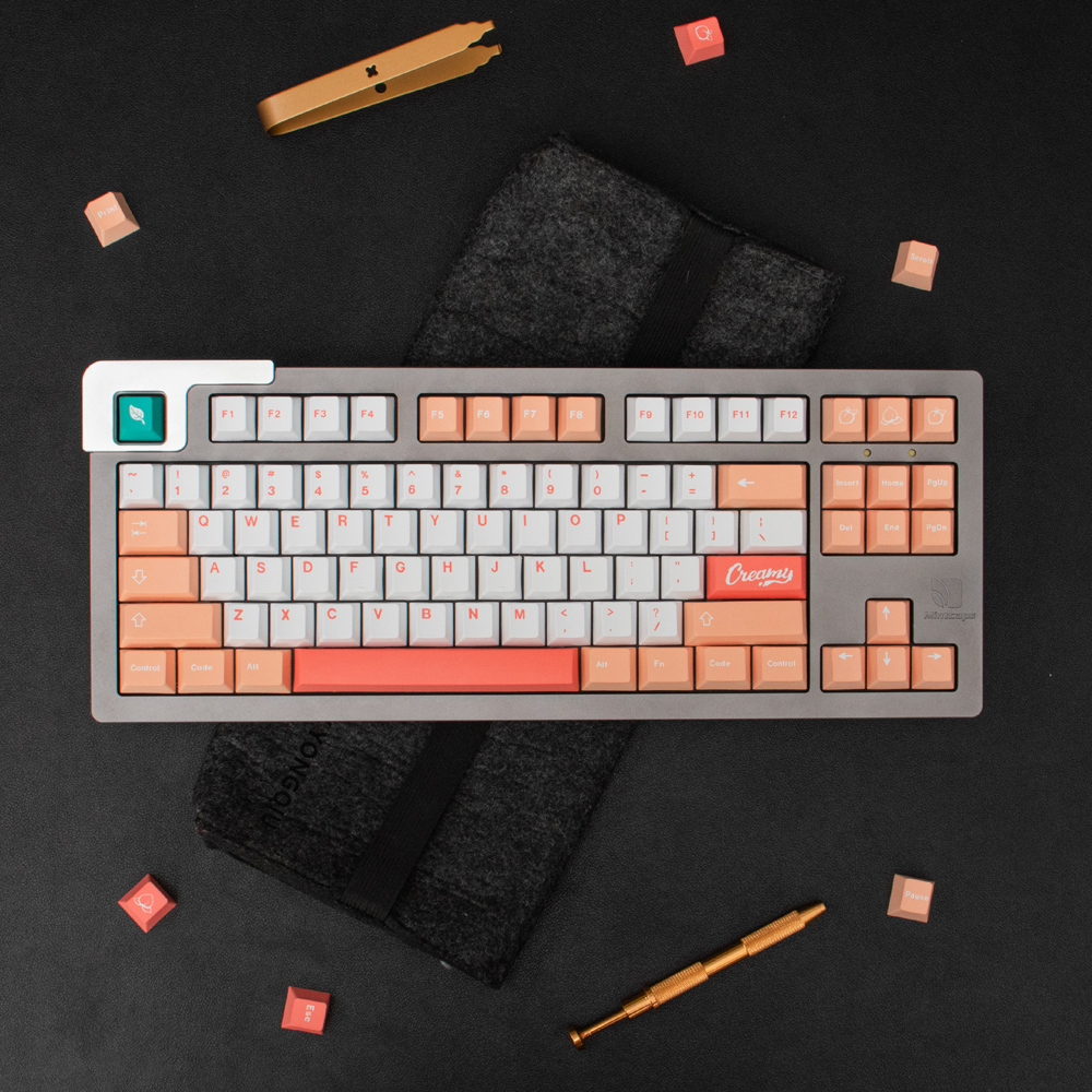 Keycap Cherry Peach & Cream - PBT - 137 nút