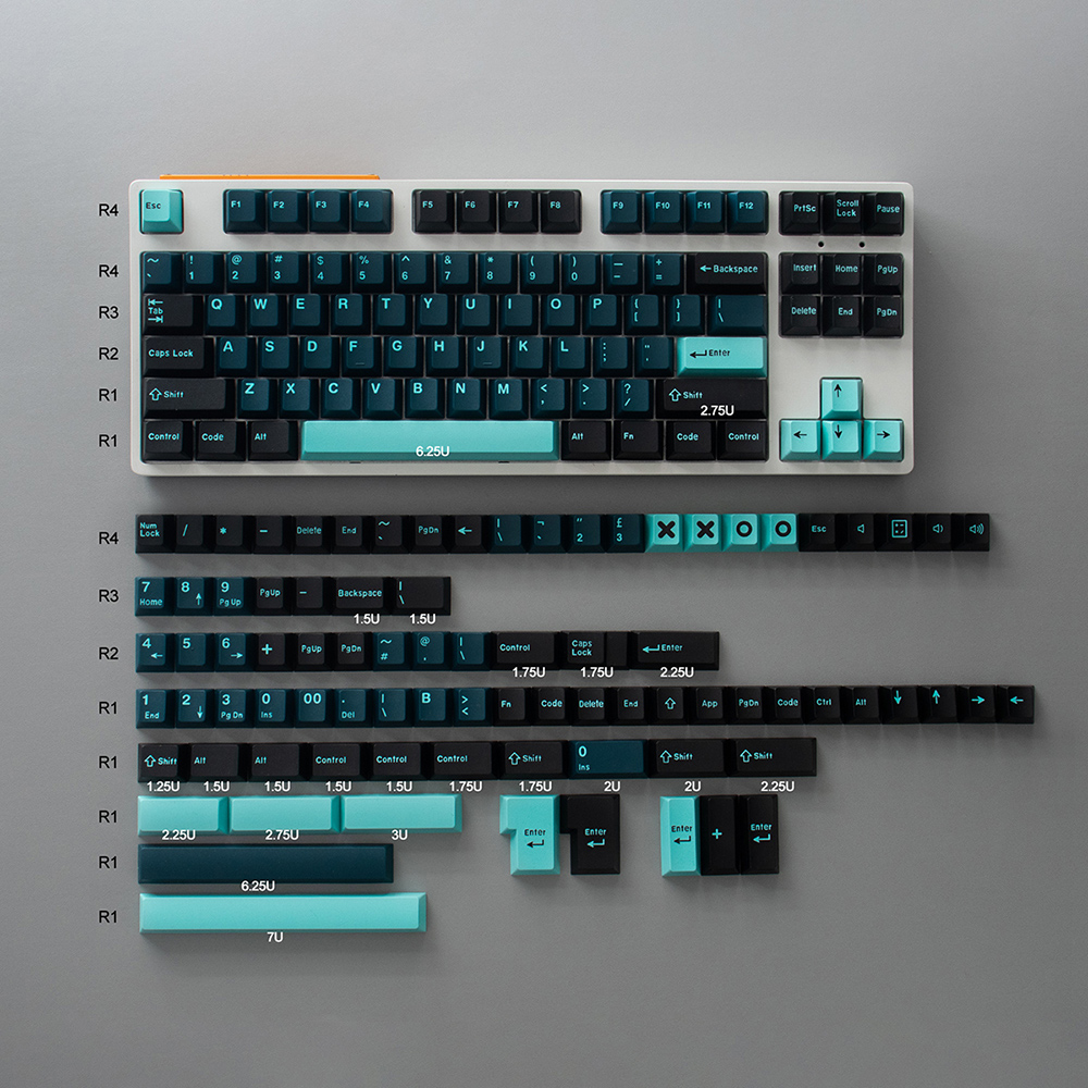 Keycap Mintcaps Cherry MONSTER - ABS Doubleshot - 171 phím