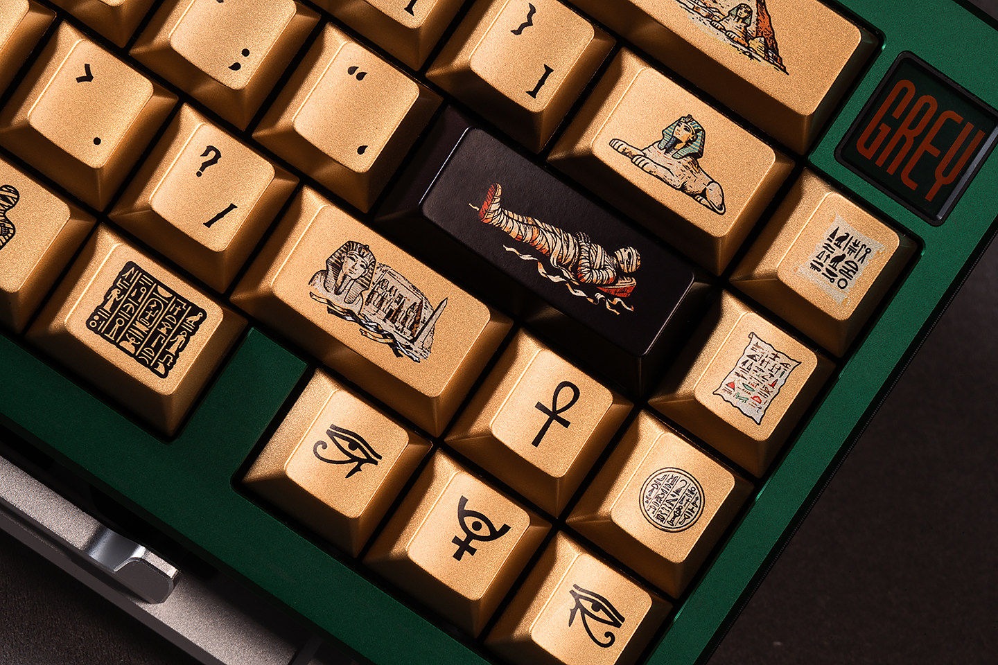 [In Stock] Keycap Cherry TapTempo Gold Egypt PBT Dyesub