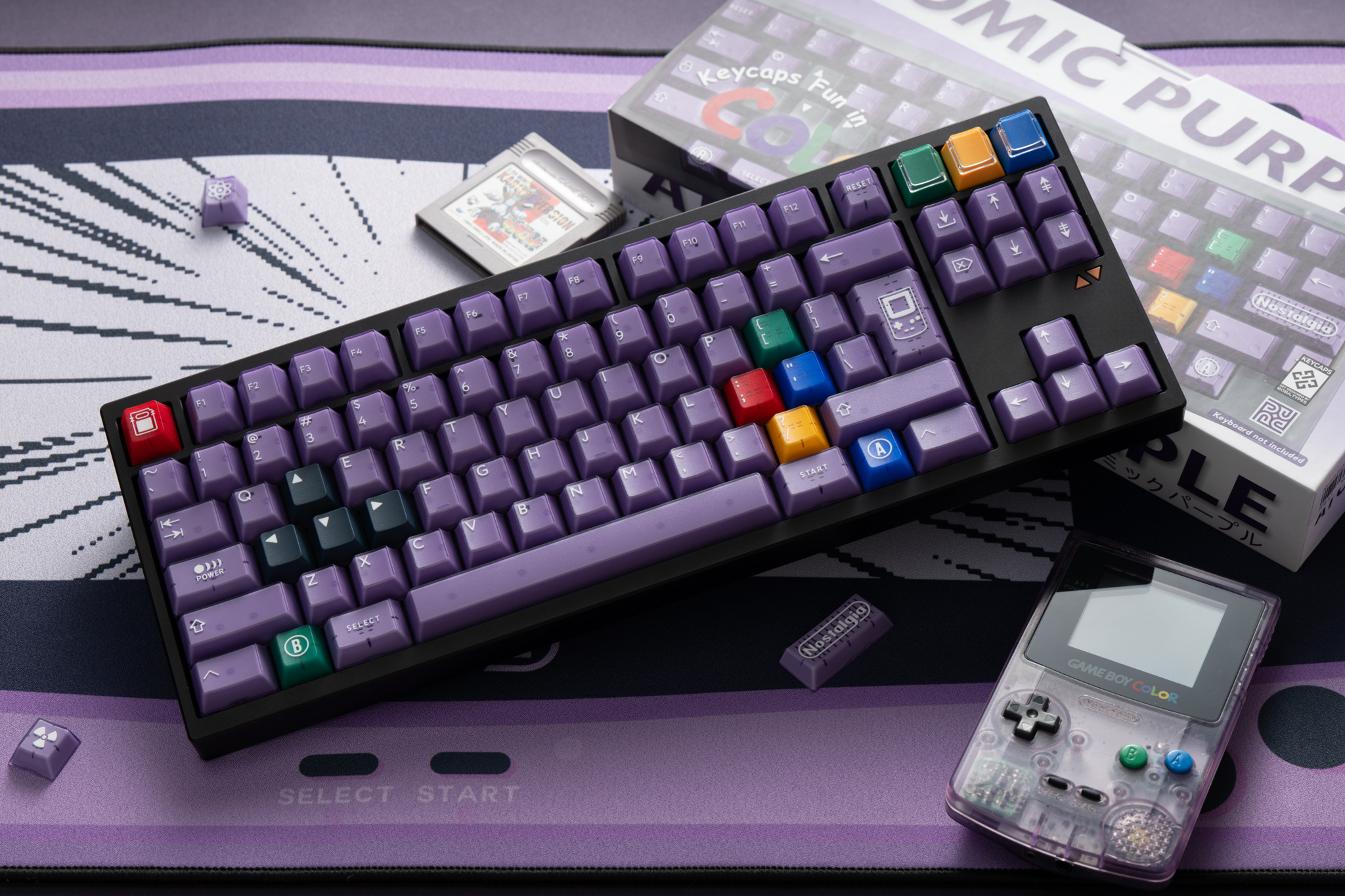 Keycap PBTfans Atomic Purple R2 Cherry PBT Doubleshot