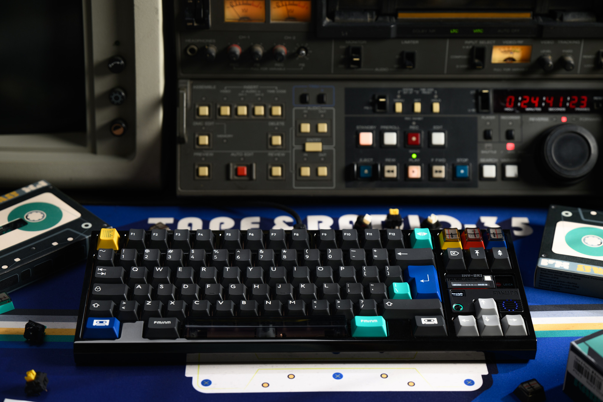 Keycap PBTfans Tape & Radio Cherry PBT Doubleshot