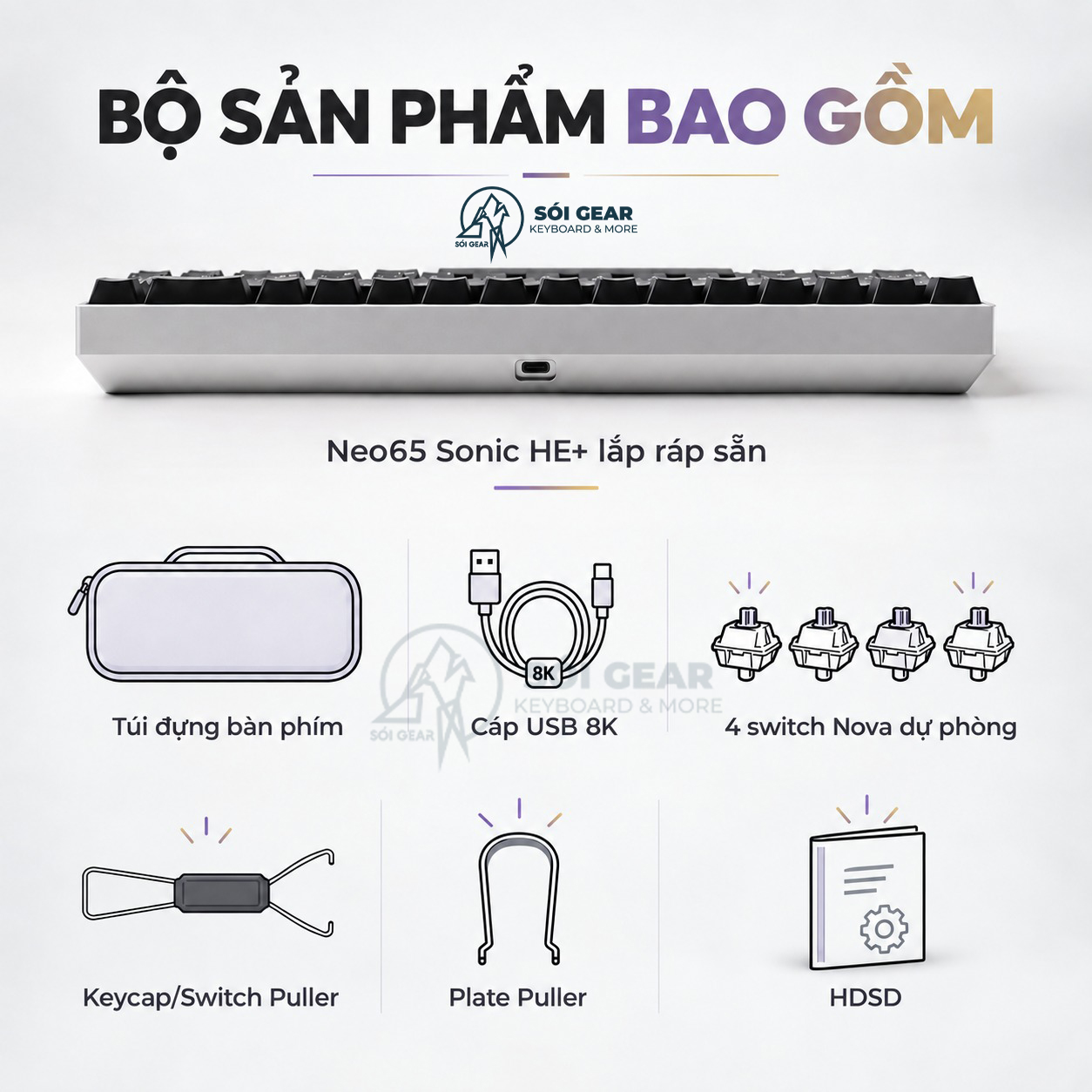 [In Stock] Bàn phím Neo65 Sonic He+