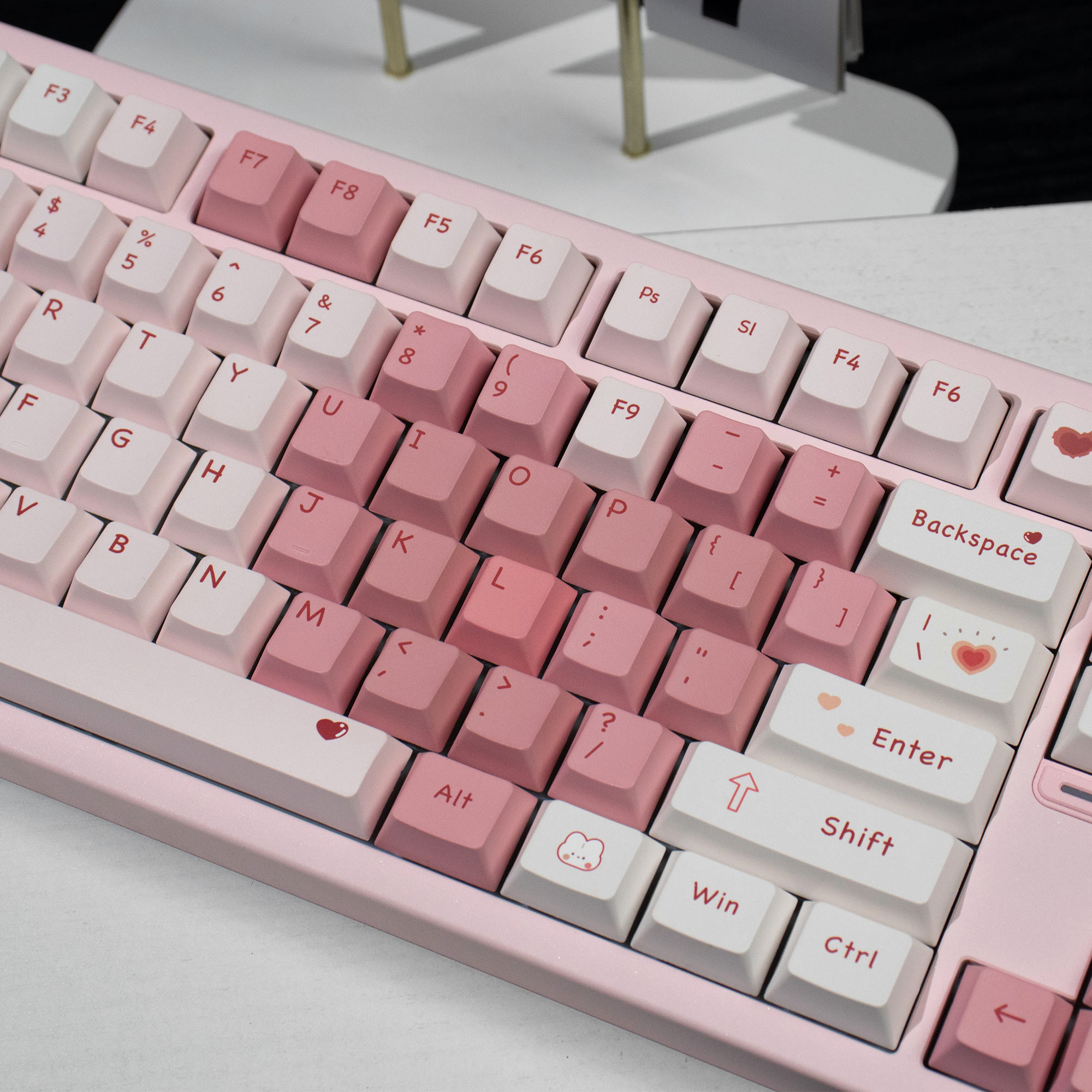 Keycap Cherry Mintcaps Trái tim hồng PBT Dyesub