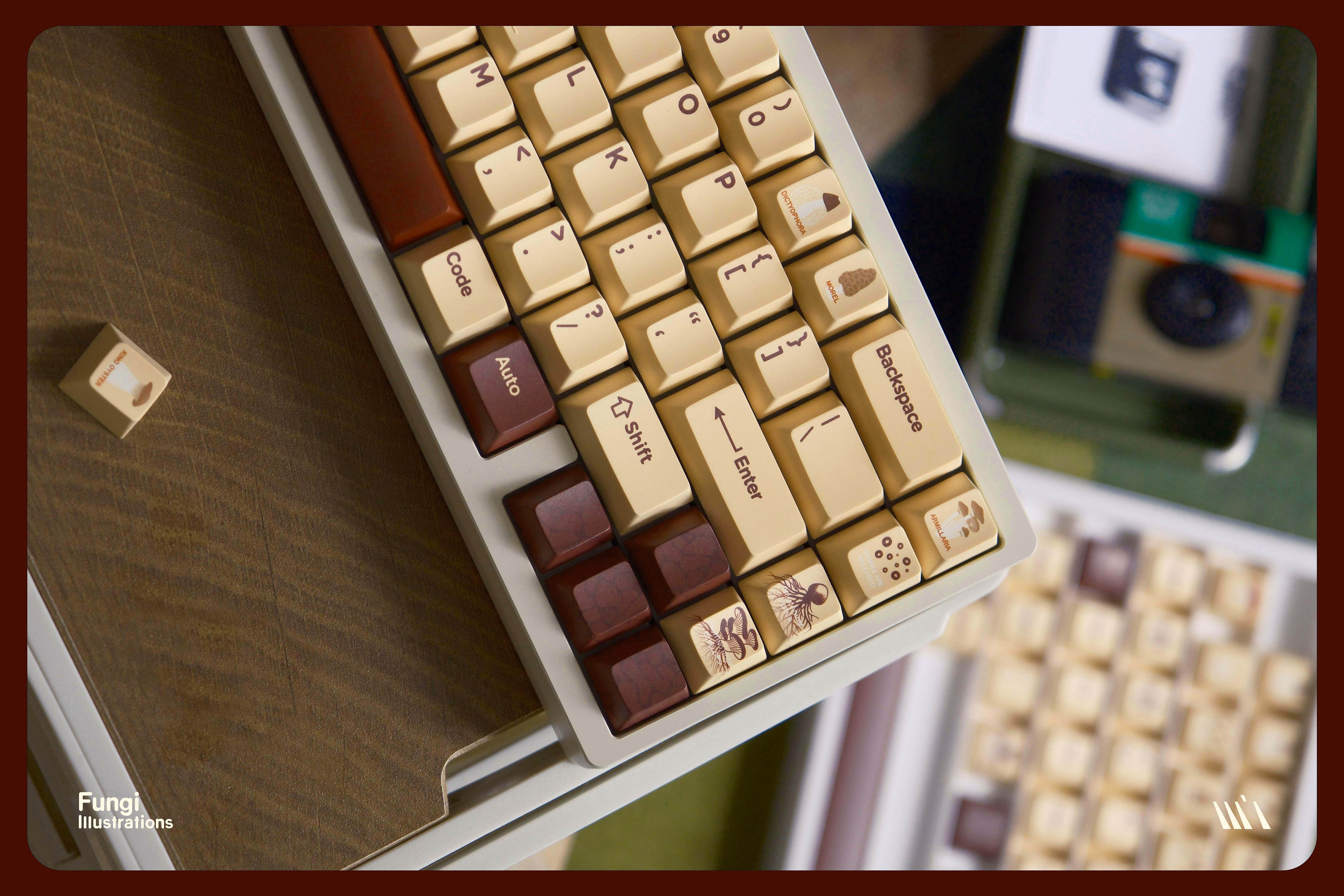 [In Stock] Keycap Cherry Wukds Fungi Illustrations PBT Dyesub