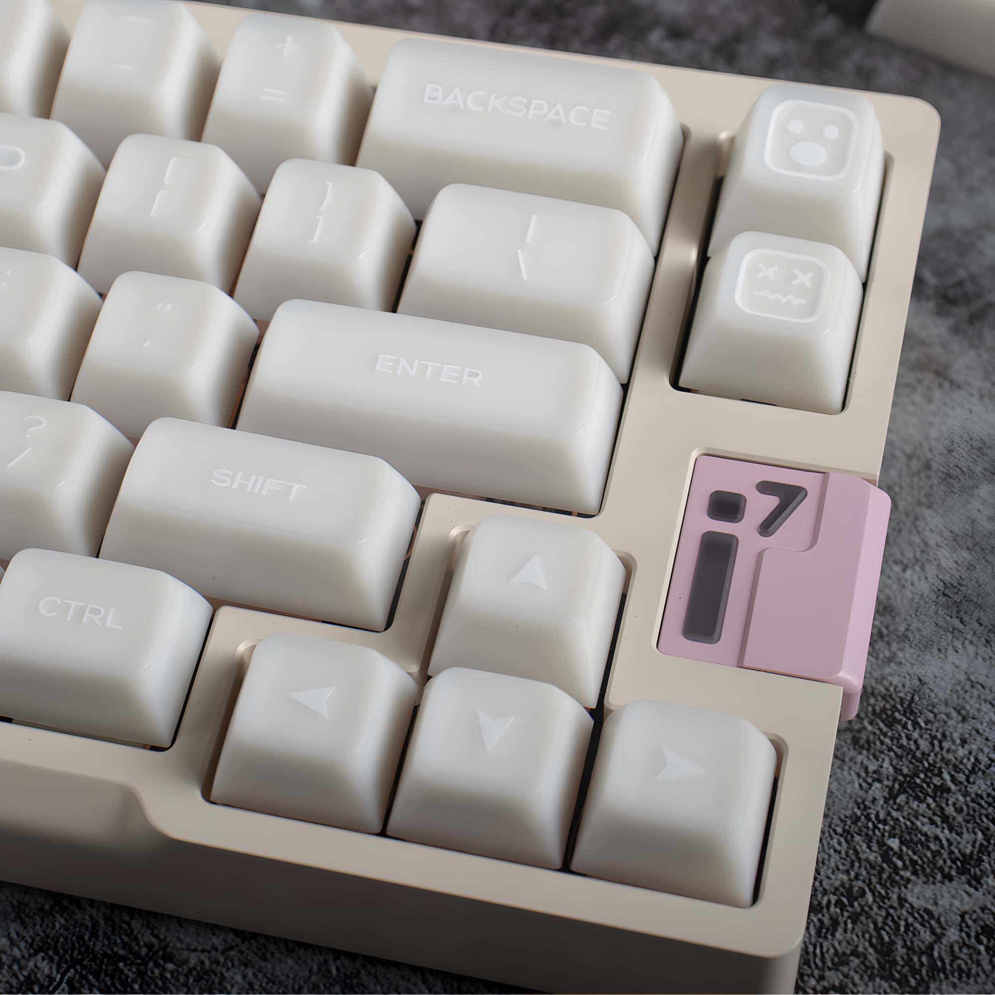 Keycap SA White Marble Mintcaps  PBT doubleshot
