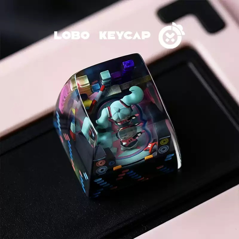 Keycap Artisan Lobo Hatsune Miku Cyber Twin