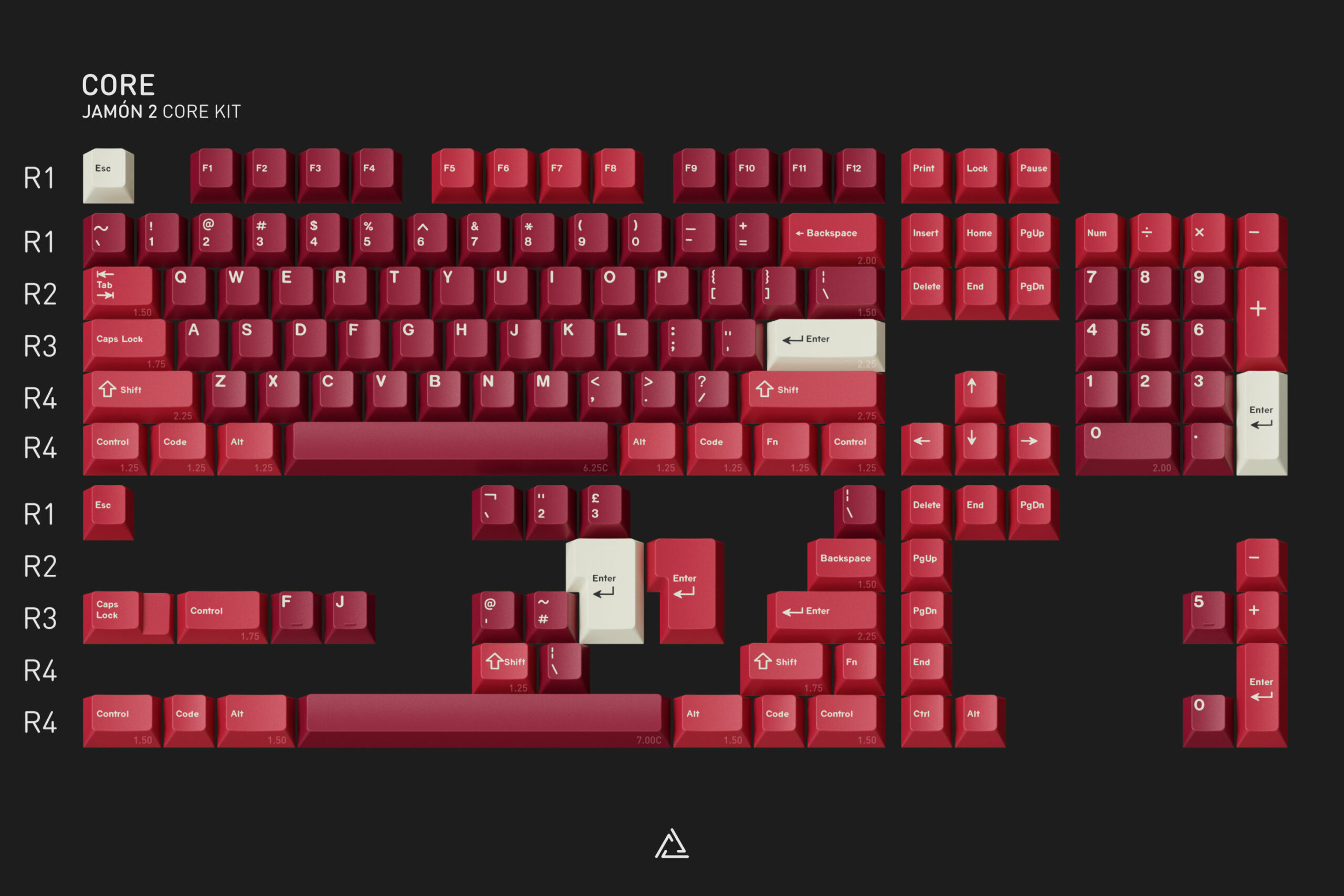 Keycap Cherry GMK Jamon R2 Base + Novelties