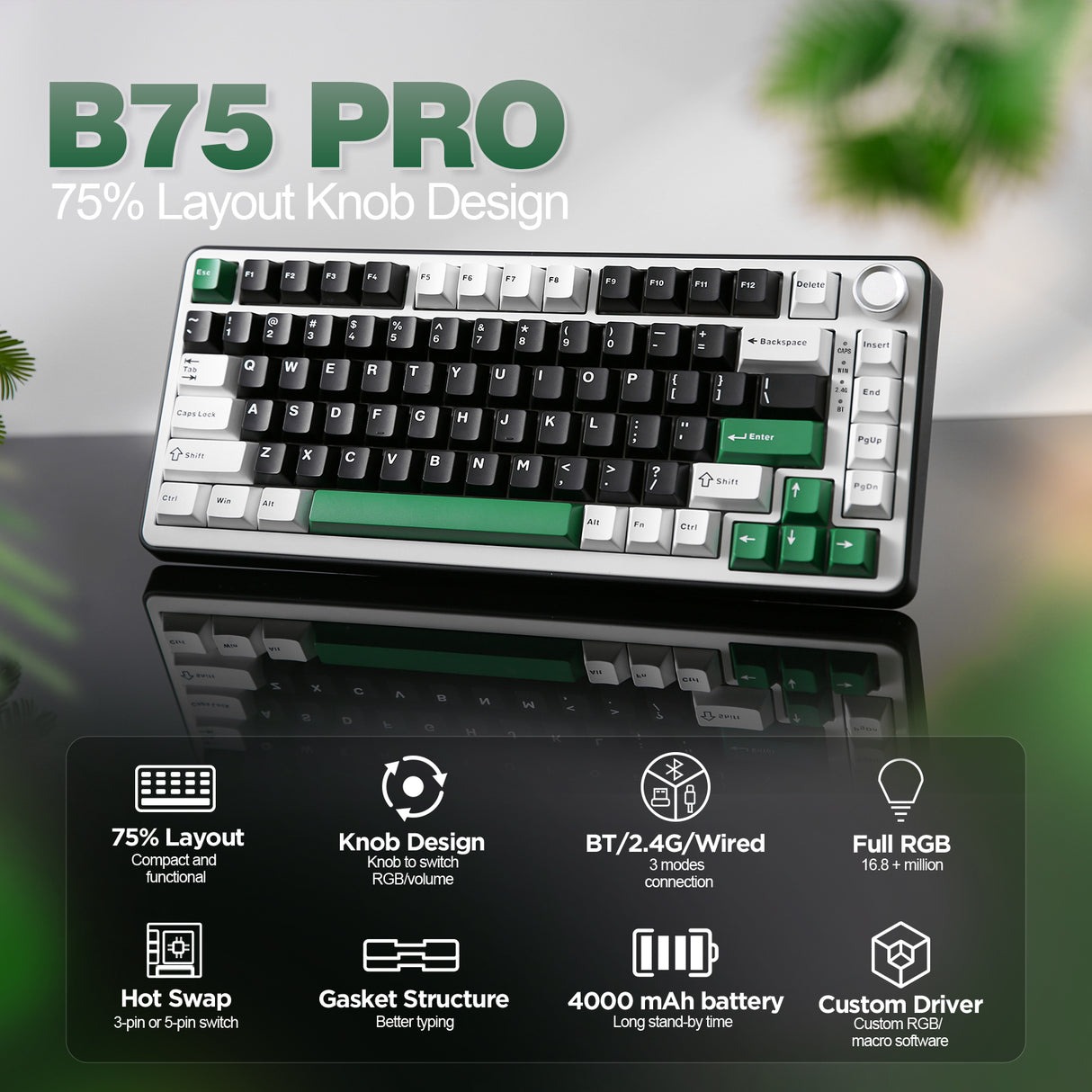 Bàn phím cơ Yunzii B75 Pro