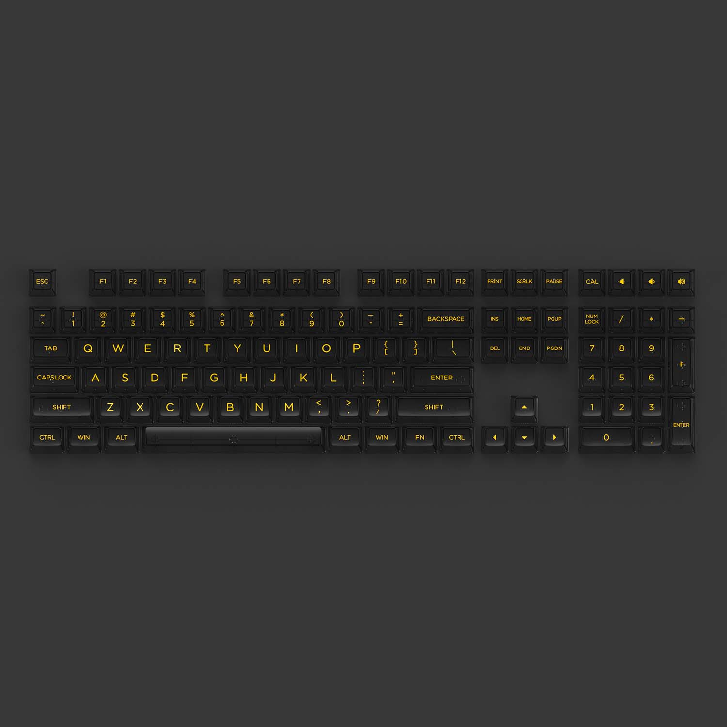 Keycap AKKO – Black Transparent (PC / ASA-Clear profile / 155 nút)