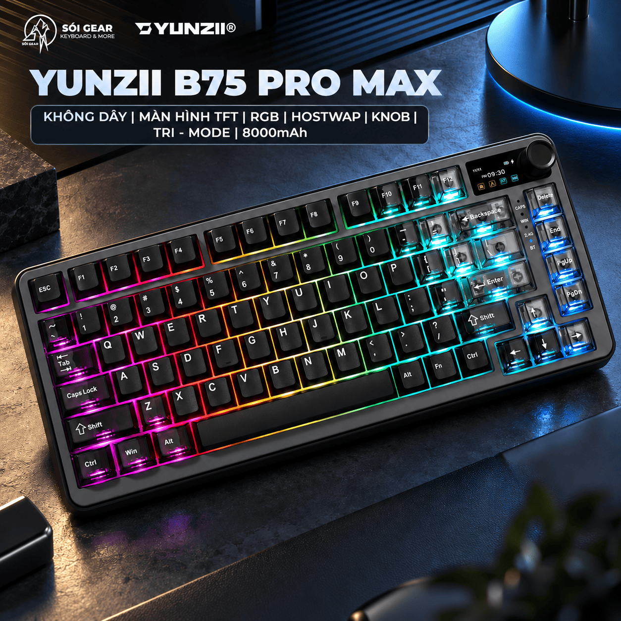 Bàn phím cơ Yunzii B75 Pro Max