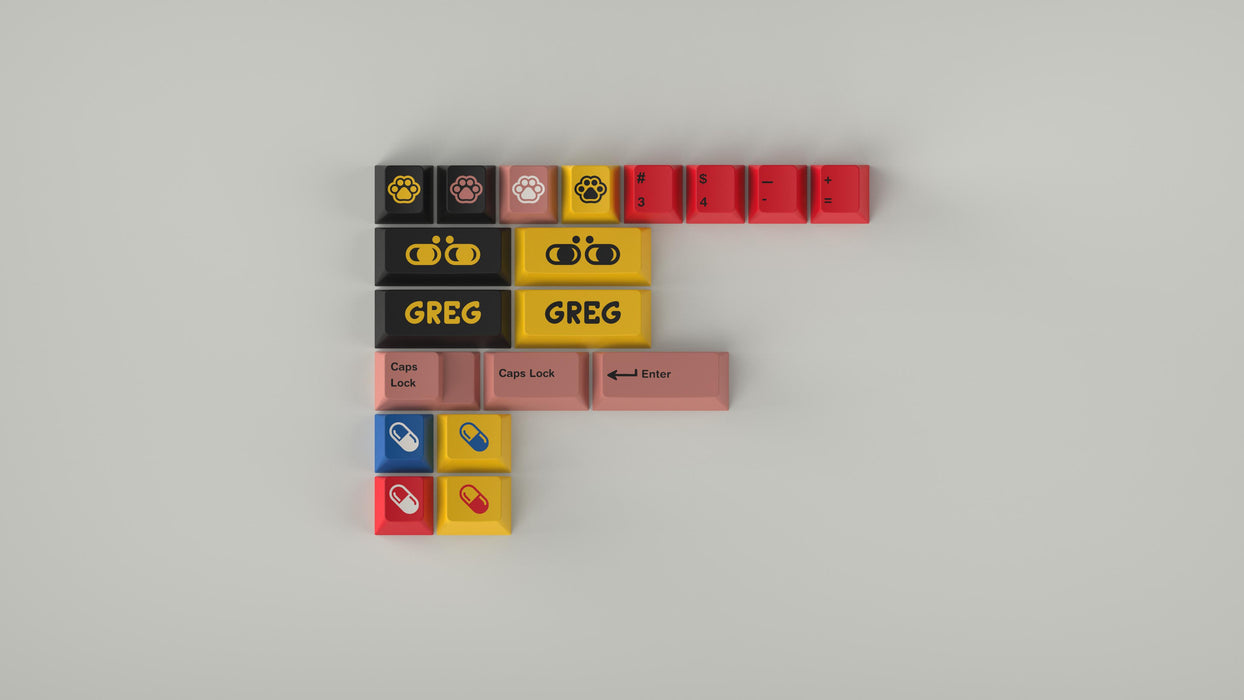 Keycap Cherry GMK Gregory Base + Novelties