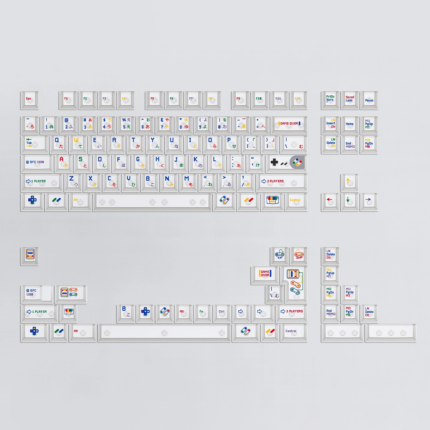 Keycap Cherry SFC PC Xuyên led Mintcap