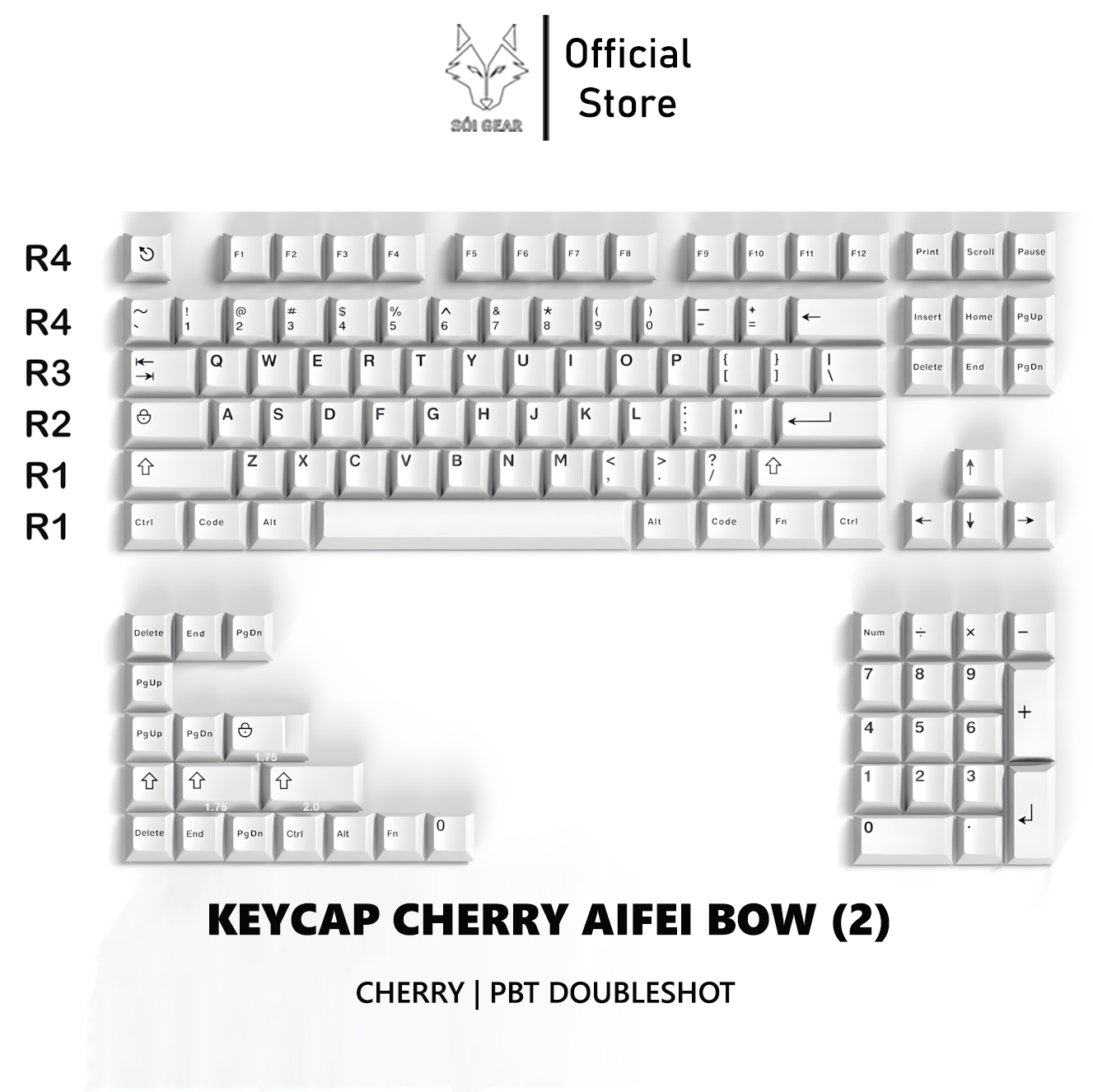 Keycap Cherry Aifei BOW (2) PBT Doubleshot