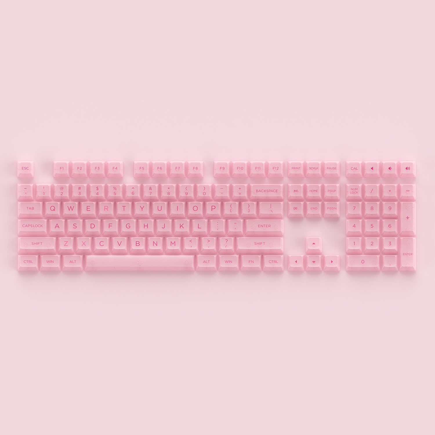 Keycap AKKO set – Pink Transparent (PC/ASA profile/158 nút)