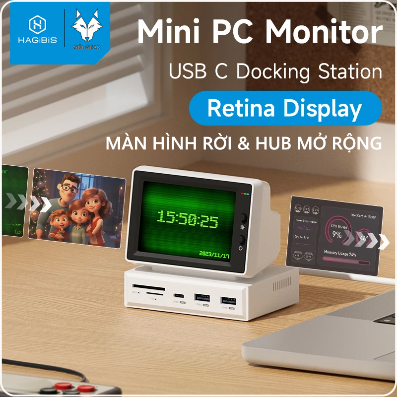 Hub mở rộng & màn hình phụ Hagibis