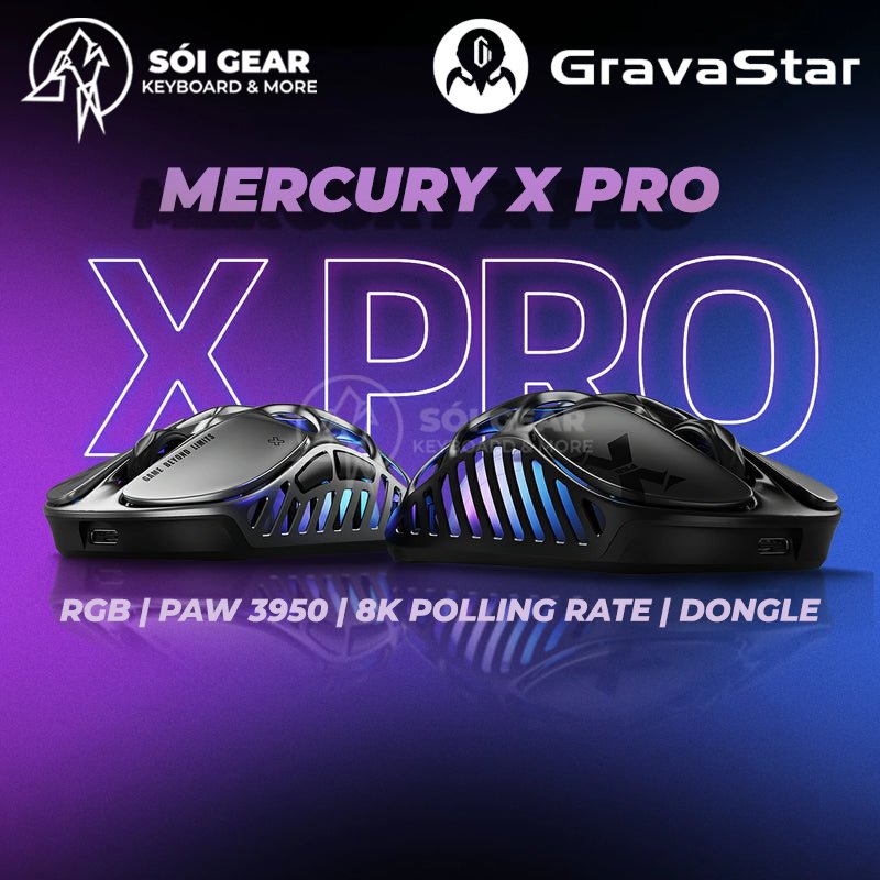Chuột GravaStar Mercury X Pro (kèm 8K Dongle)