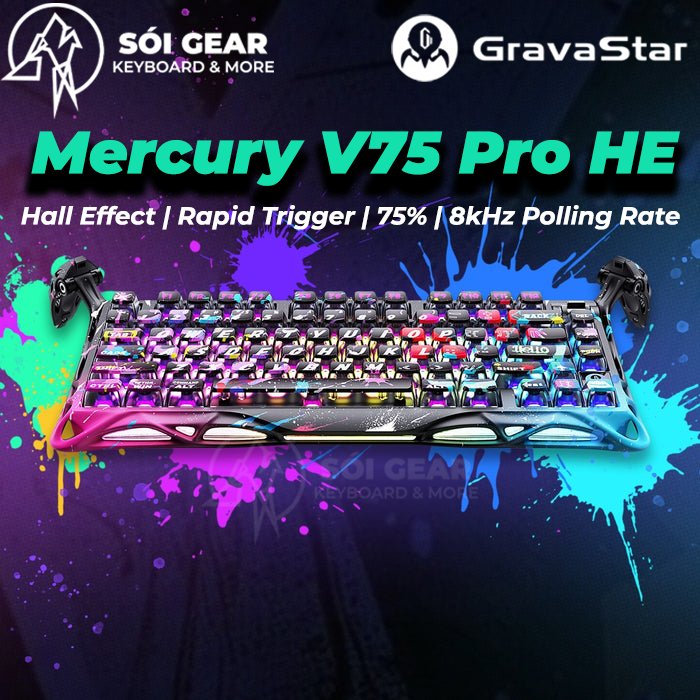 Bàn phím GravaStar Mercury V75 Pro HE - Cyberpunk