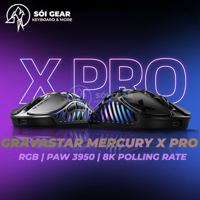 Chuột GravaStar Mercury X Pro (kèm 8K Dongle)