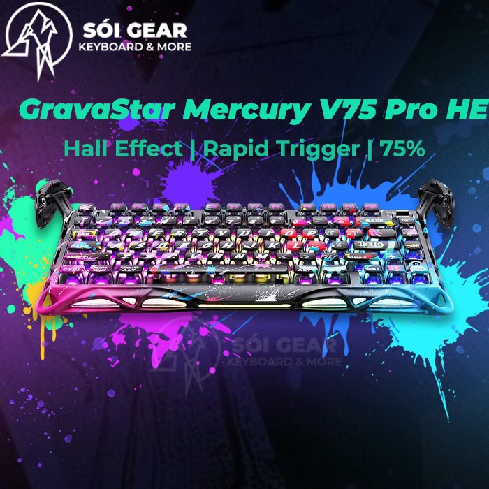 Bàn phím GravaStar Mercury V75 Pro HE - Cyberpunk
