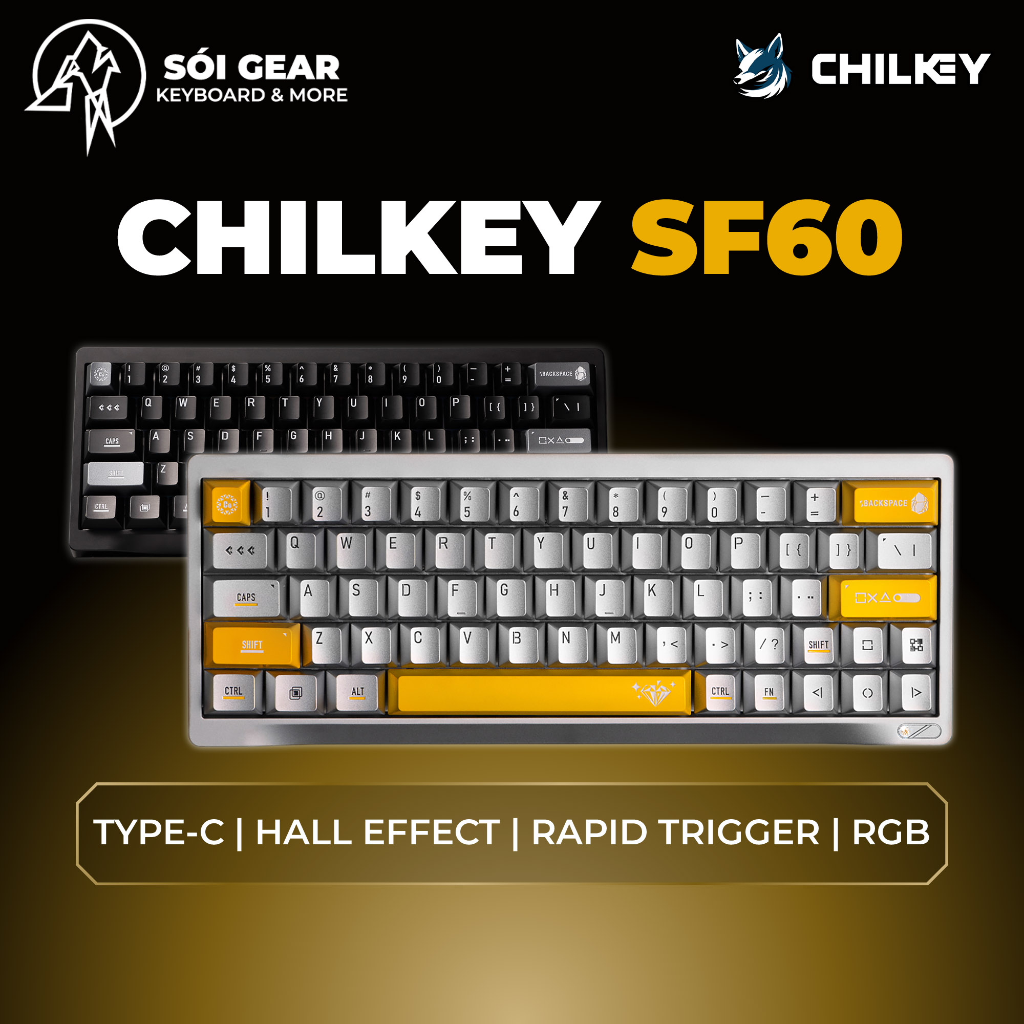 [In Stock] Bàn phím Chilkey SF60 HE Prebuilt - CNC Nhôm