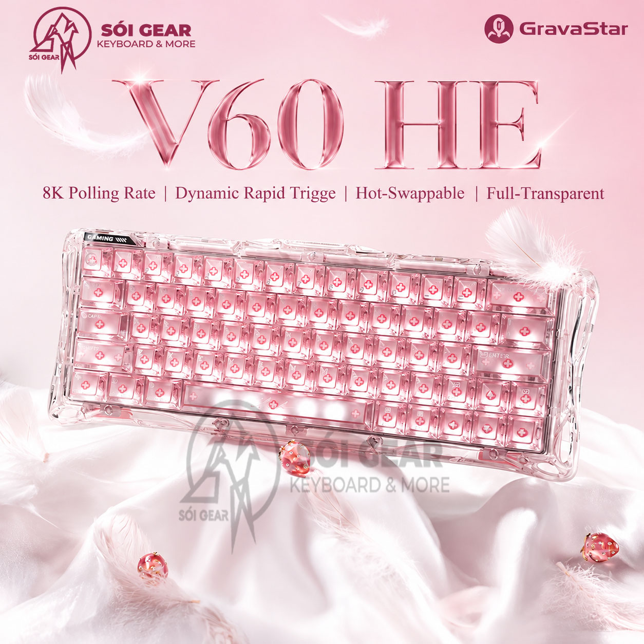 Bàn phím cơ Gravastar Mercury V60 HE