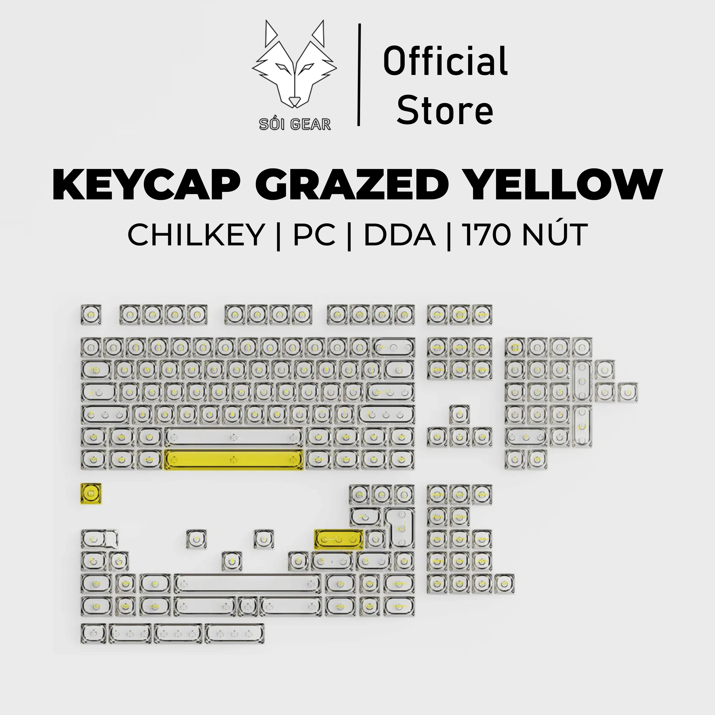 Keycap DDA Grazed Yellow Chilkey