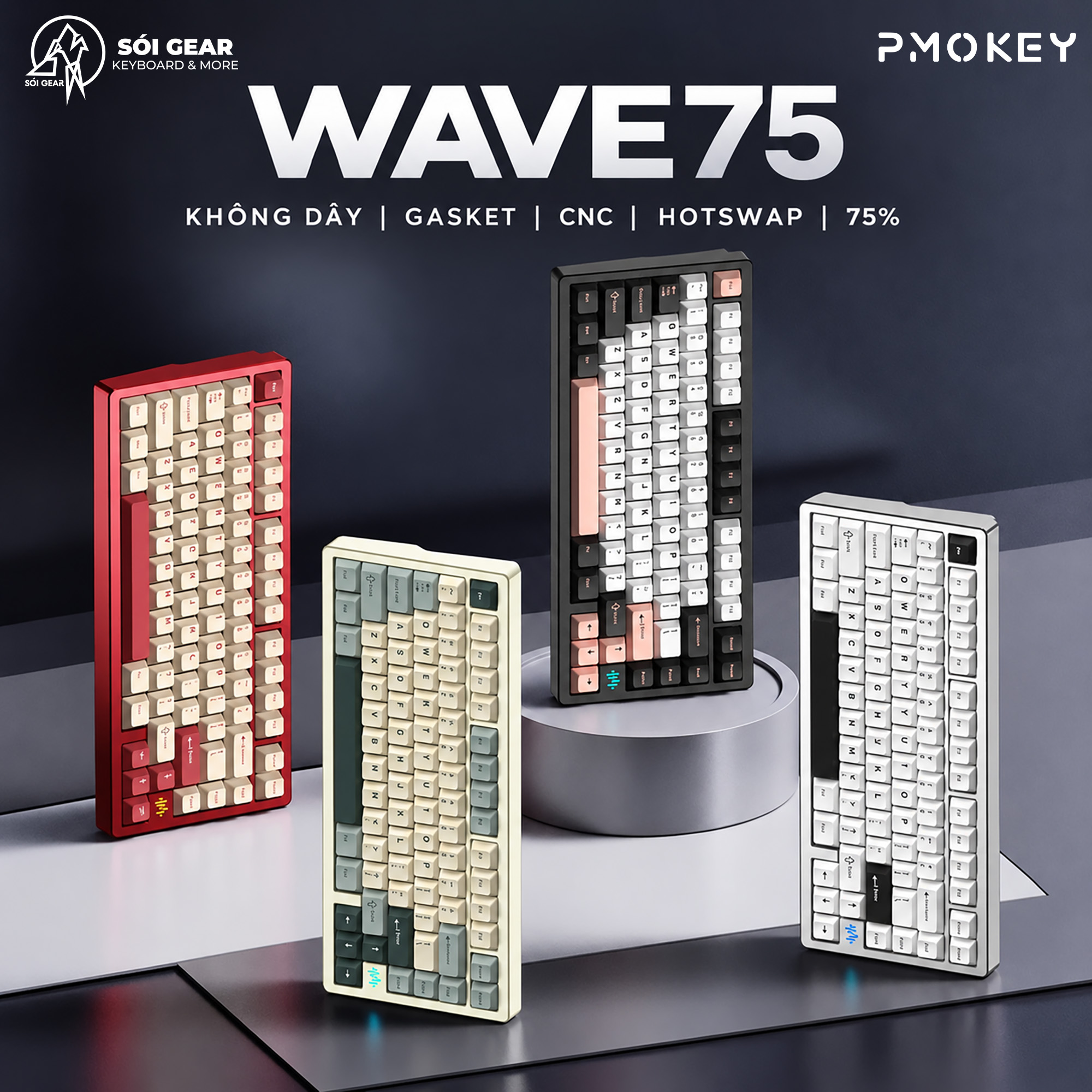 Bàn phím cơ Wave75 Prebuilt