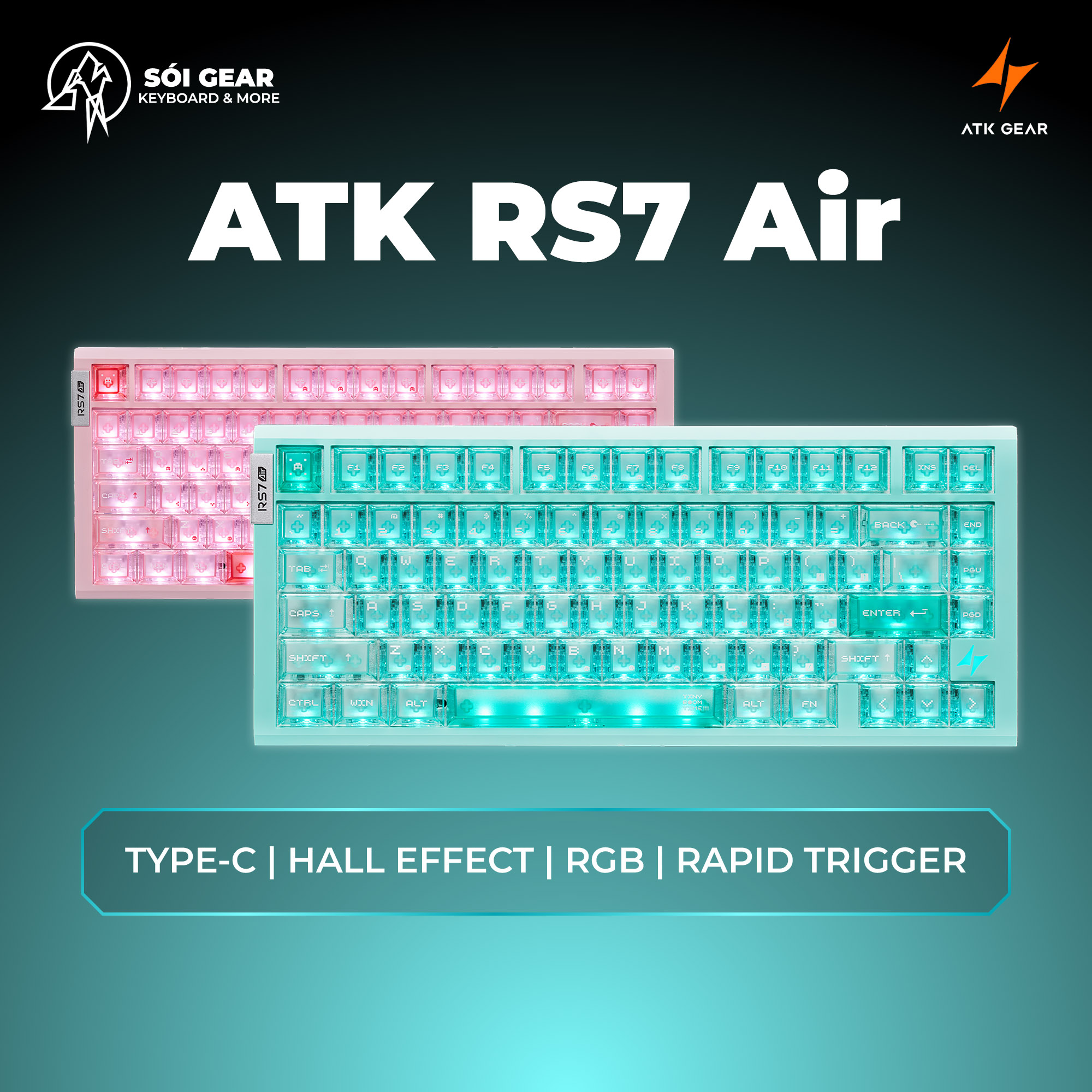 Bàn phím RS7 Air Wired Magnetic HE