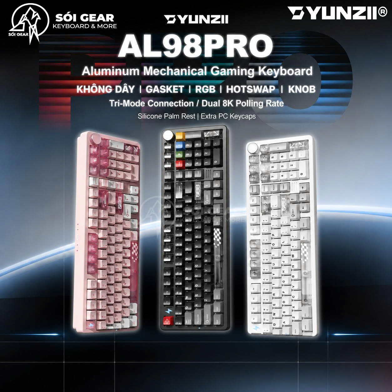Bàn phím cơ YUNZII AL98 Pro