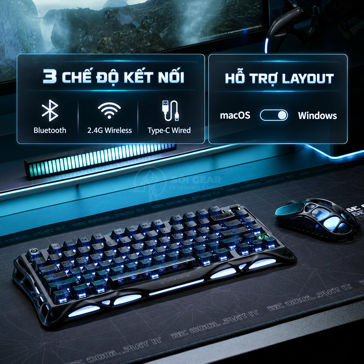 Bàn phím cơ GravaStar Mercury K1