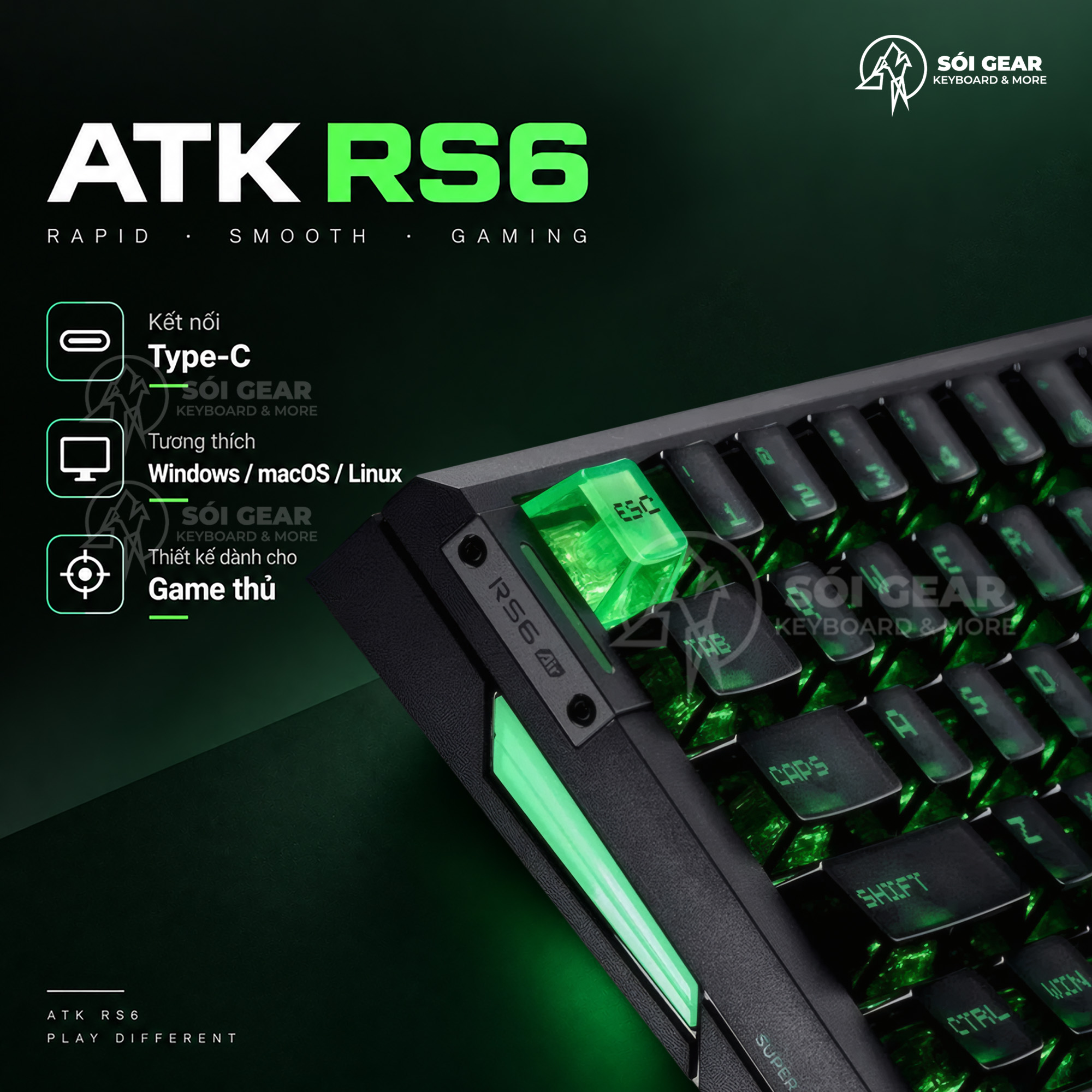 Bàn phím ATK RS6 Air Wired Magnetic HE