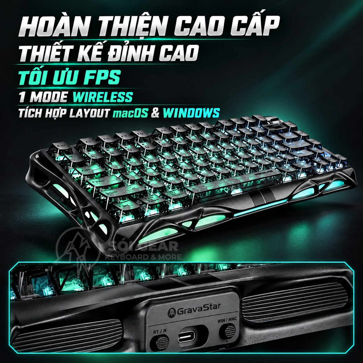 Bàn phím GravaStar Mercury V75 HE